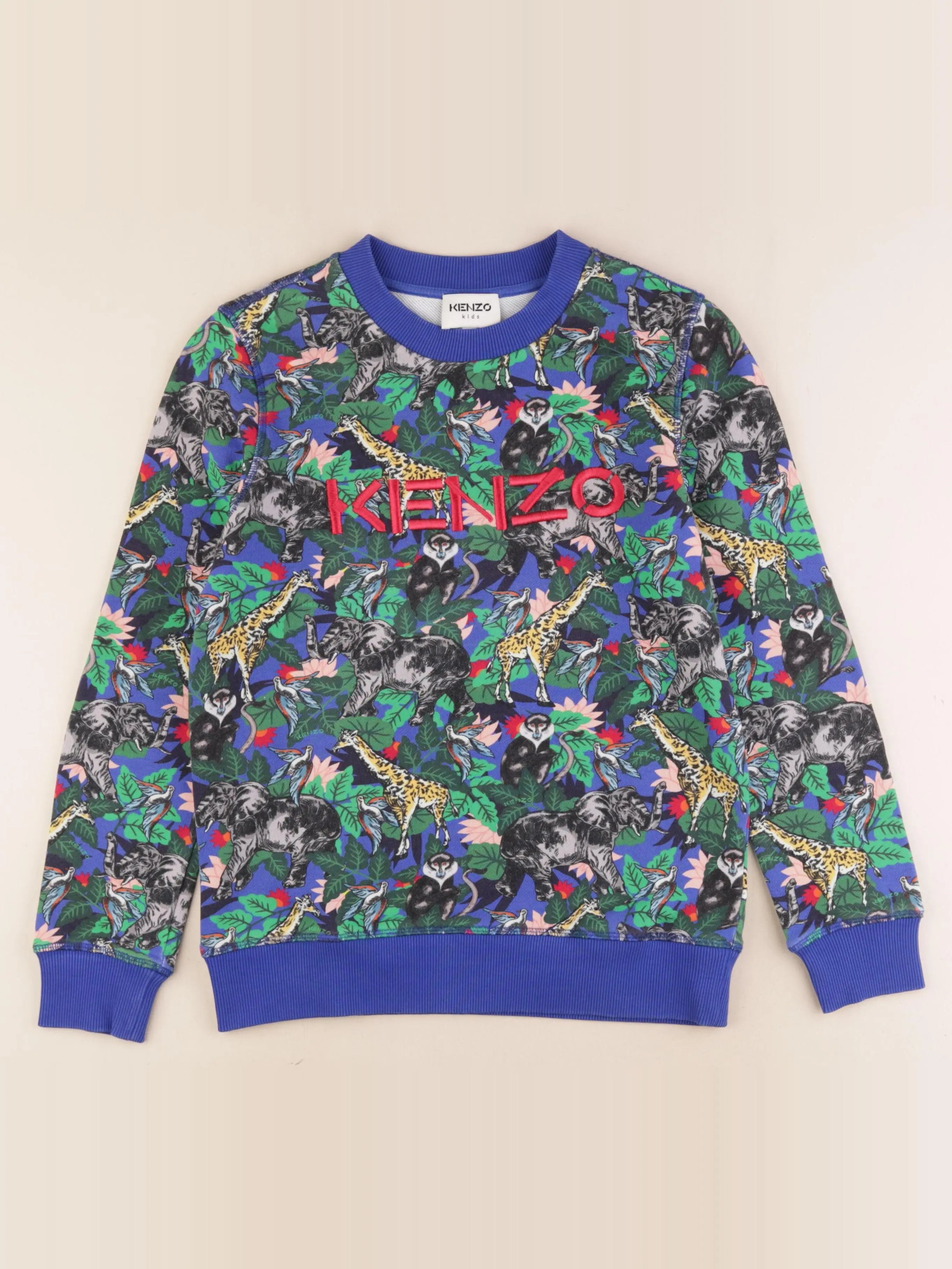Kenzo - sweat bleu, multicolore - 14 ans