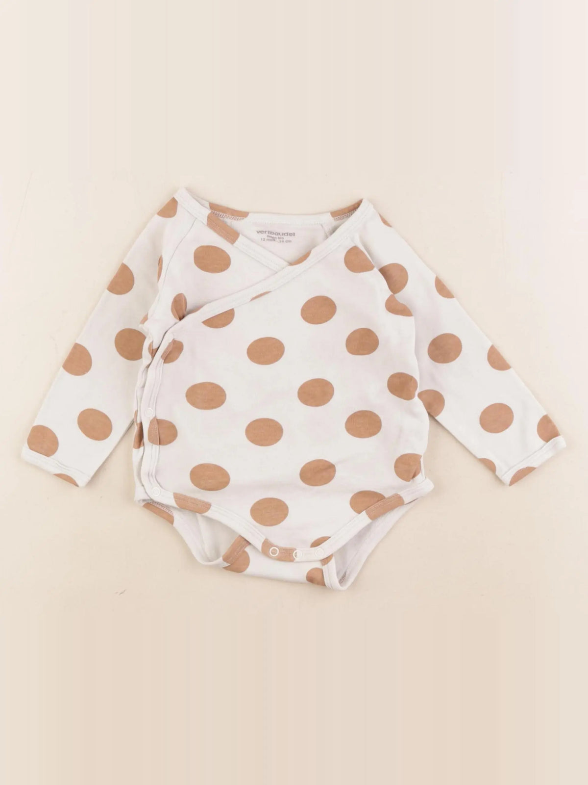 Vertbaudet - body marron - 12 mois