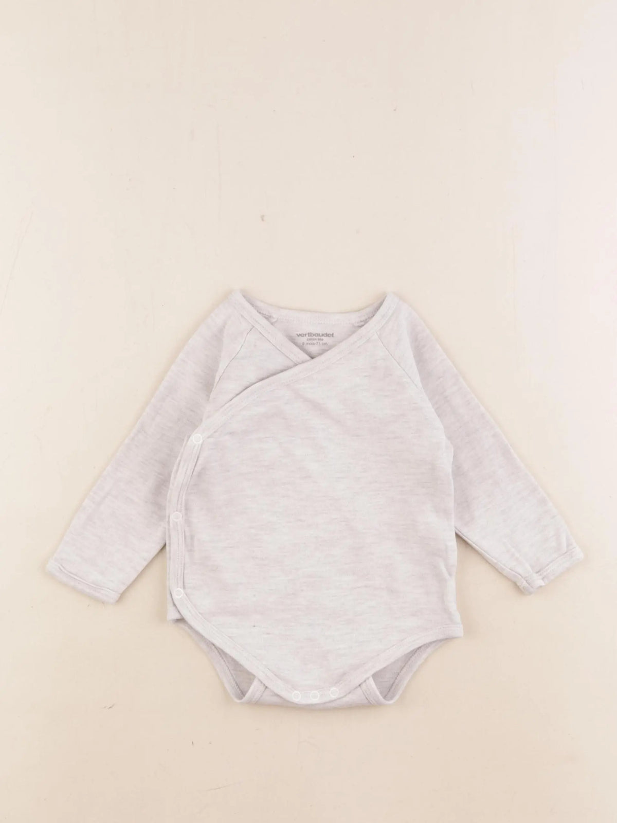 Vertbaudet - body gris - 9 mois