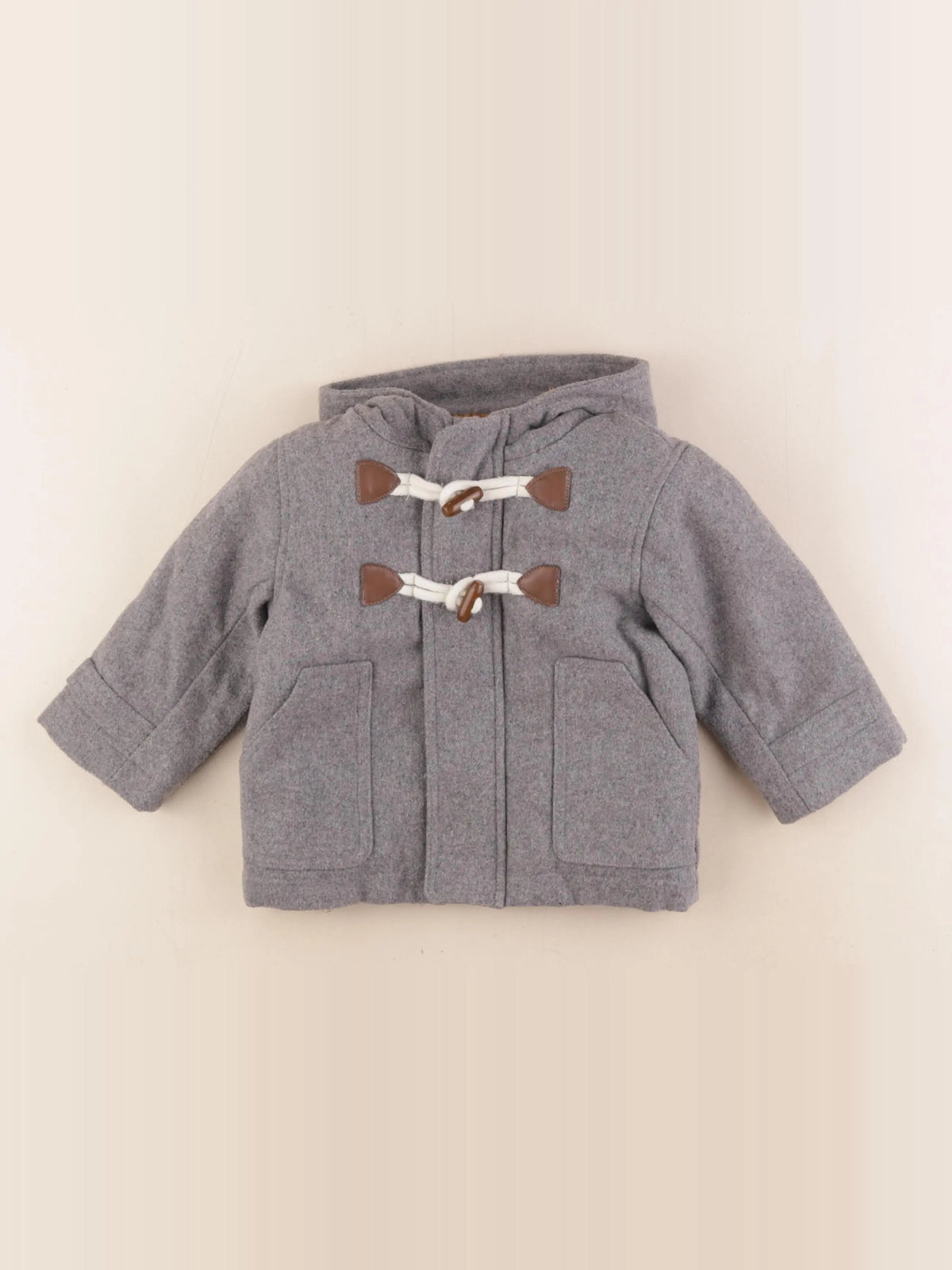 Vertbaudet - manteau gris - 12 mois