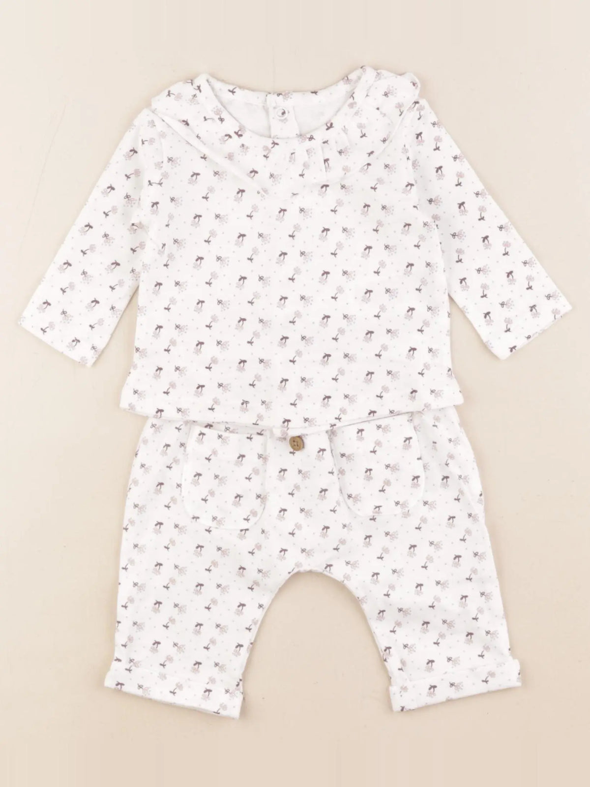 La Redoute - ensemble blanc - 1 mois