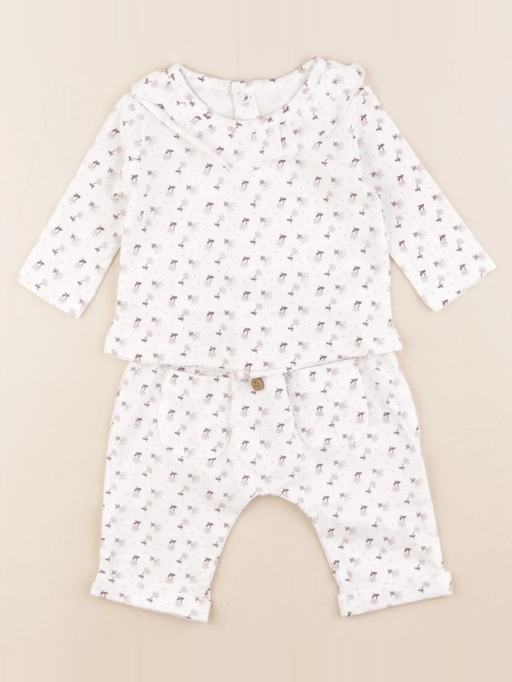 La Redoute - ensemble blanc - 1 mois