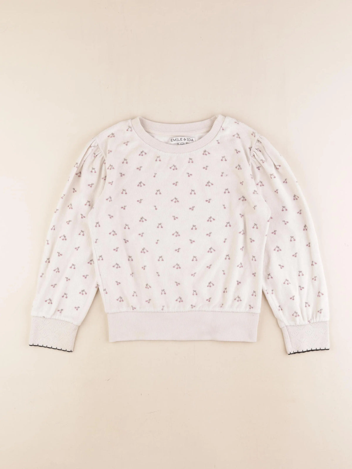 Emile et Ida - sweat éponge beige - 8 ans