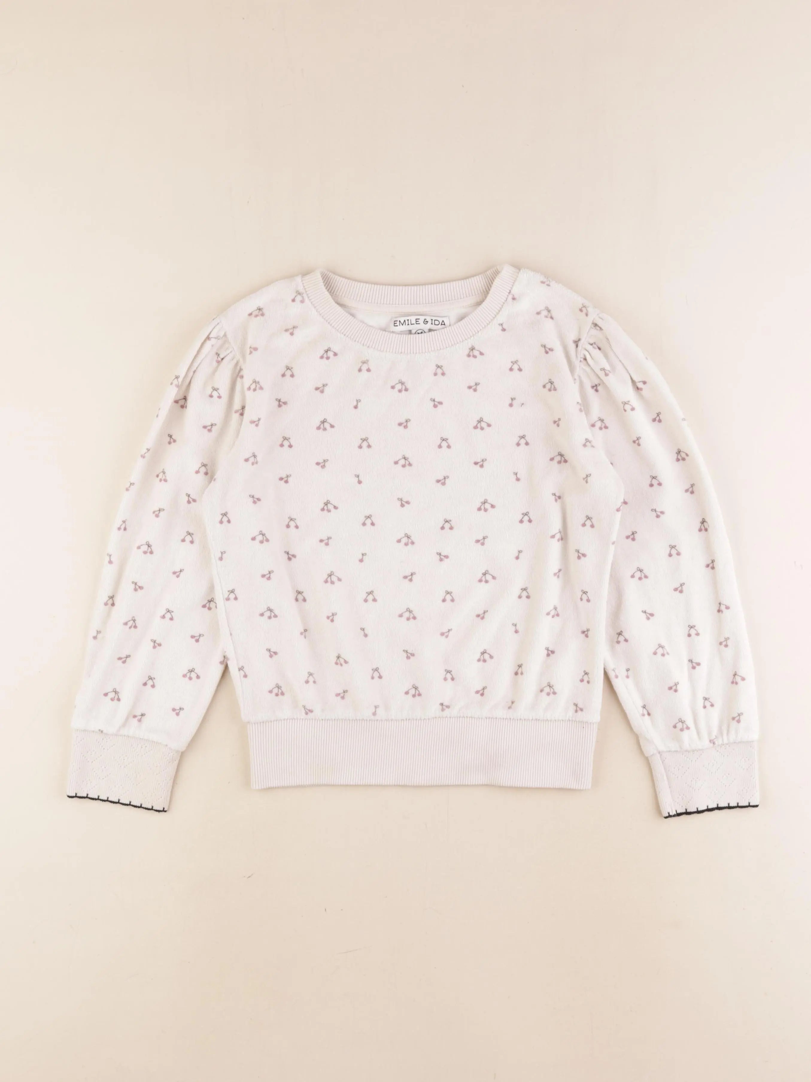Emile et Ida - sweat éponge beige - 8 ans