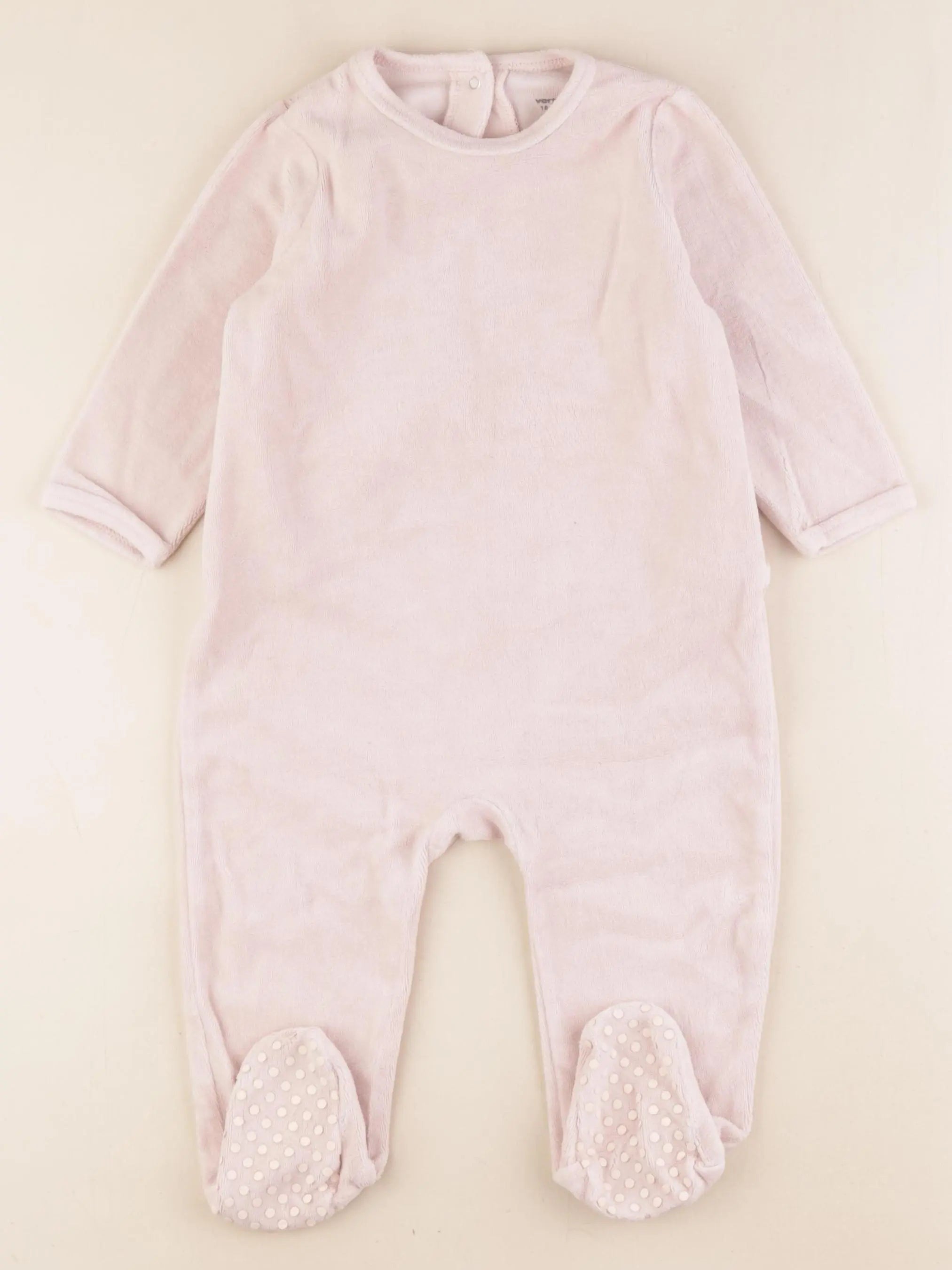 Vertbaudet - pyjama velours rose - 18 mois