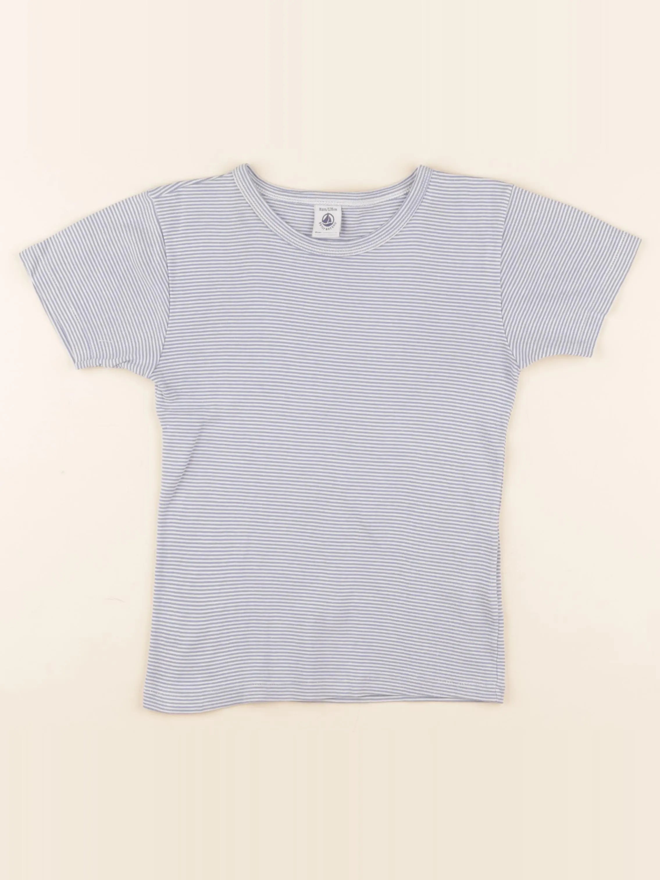 Petit Bateau - maillot de corps bleu - 8 ans