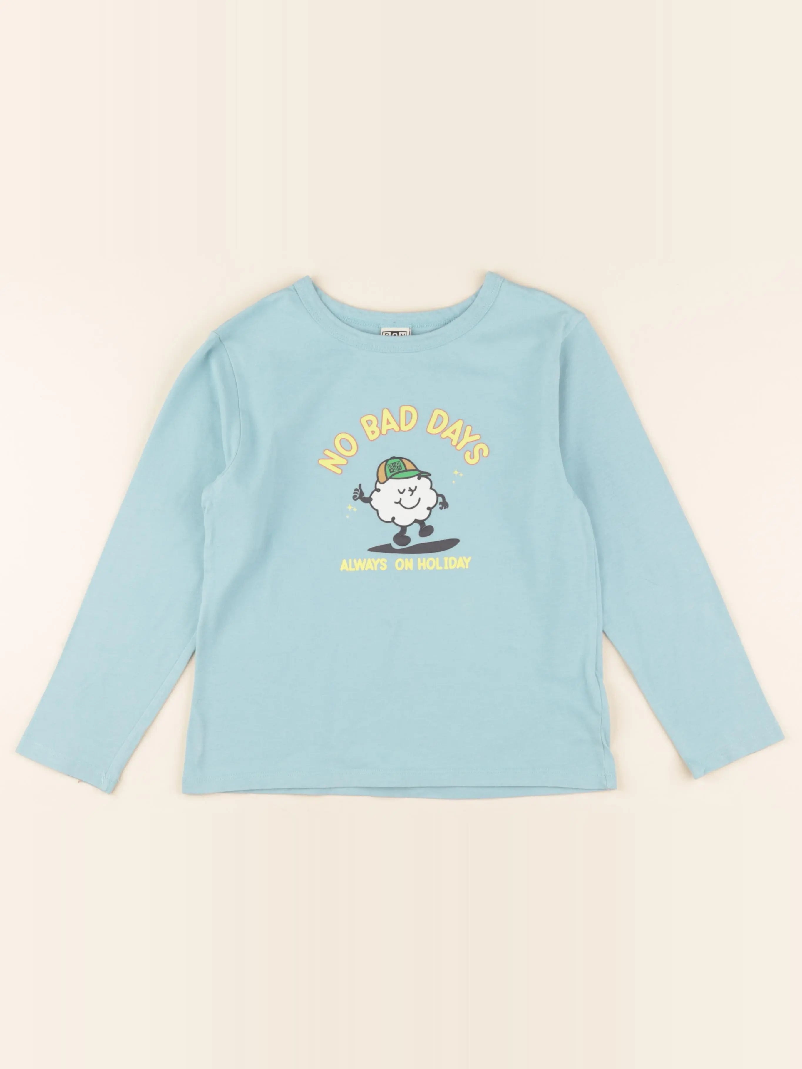 Bonton - tee-shirt bleu - 8 ans