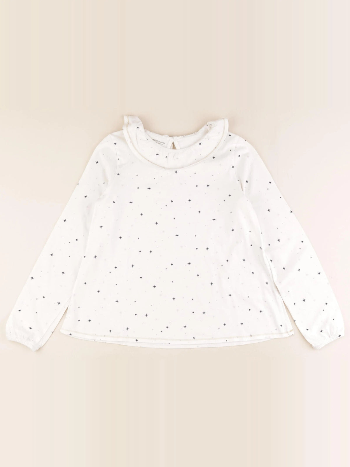 Vertbaudet - tee-shirt argent, blanc - 10 ans