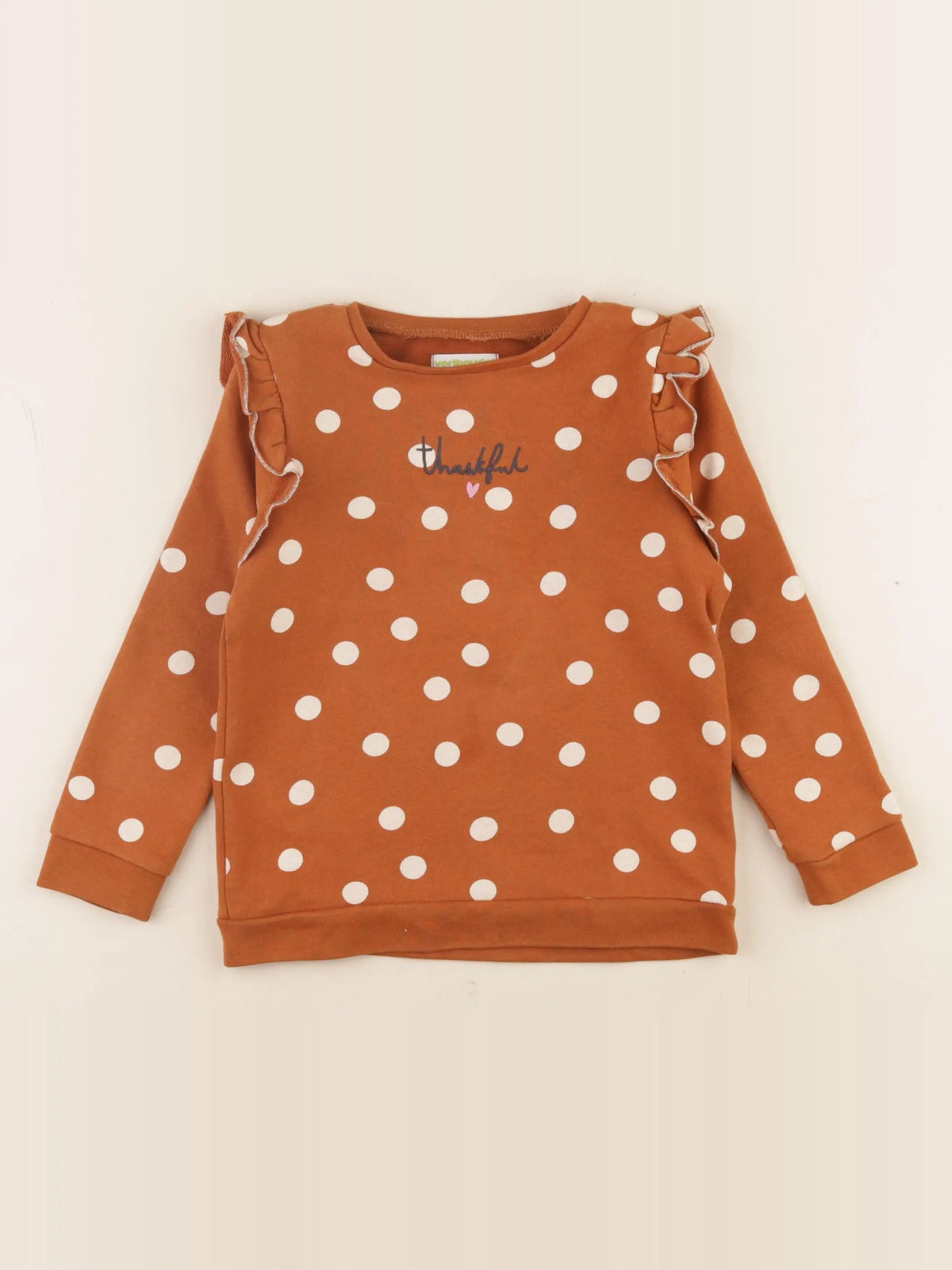 Vertbaudet - sweat marron - 5 ans