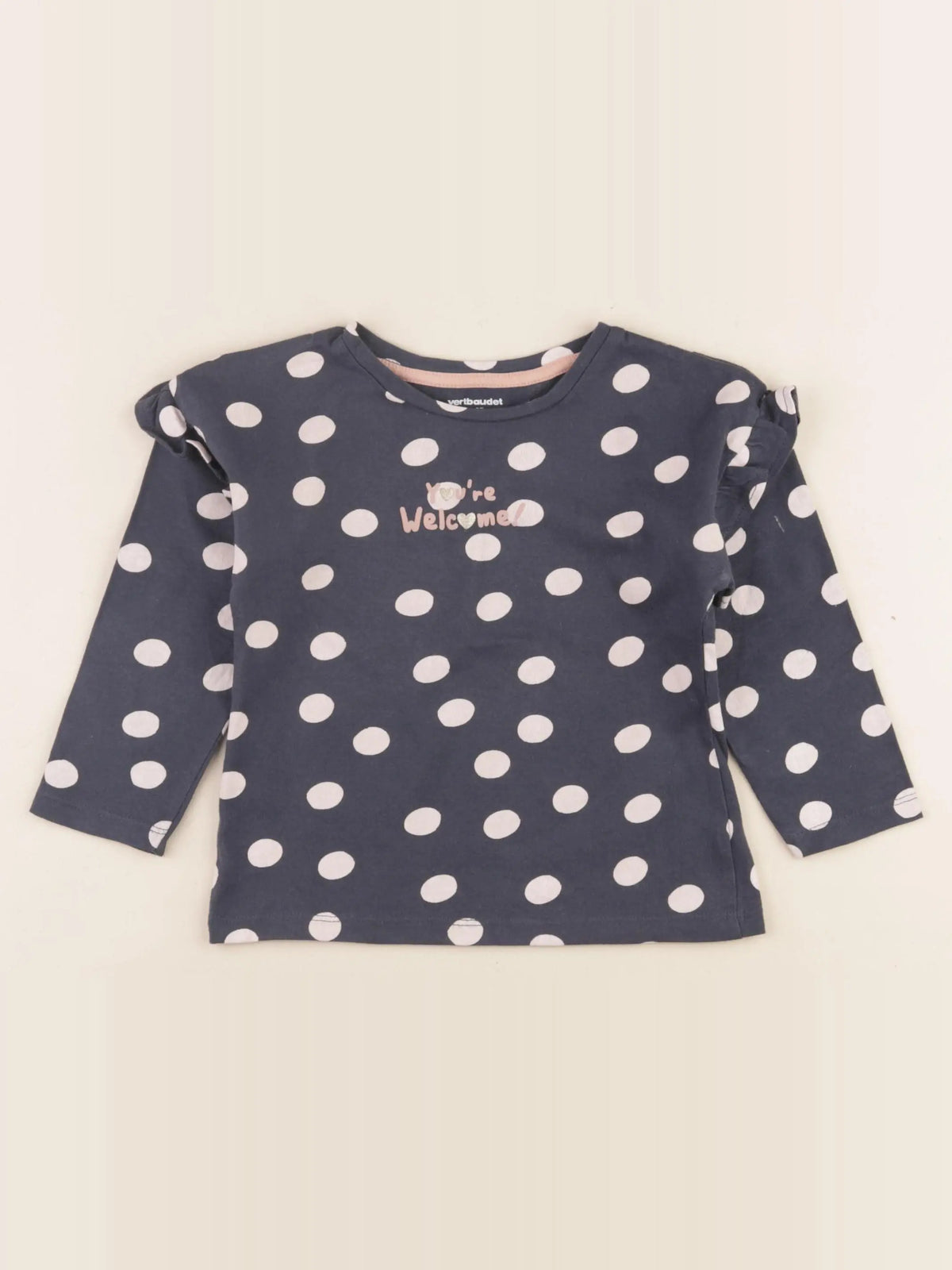 Vertbaudet - tee-shirt bleu, rose - 3 ans