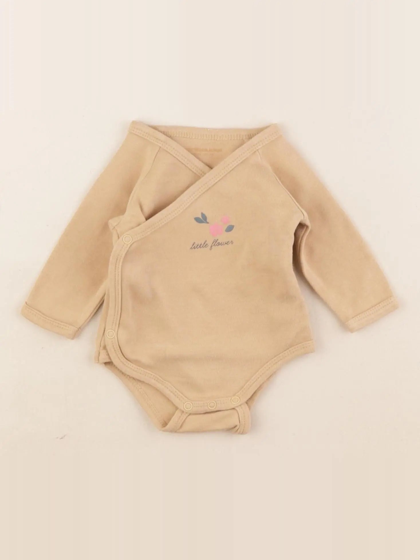 Vertbaudet - body velours marron - 3 mois