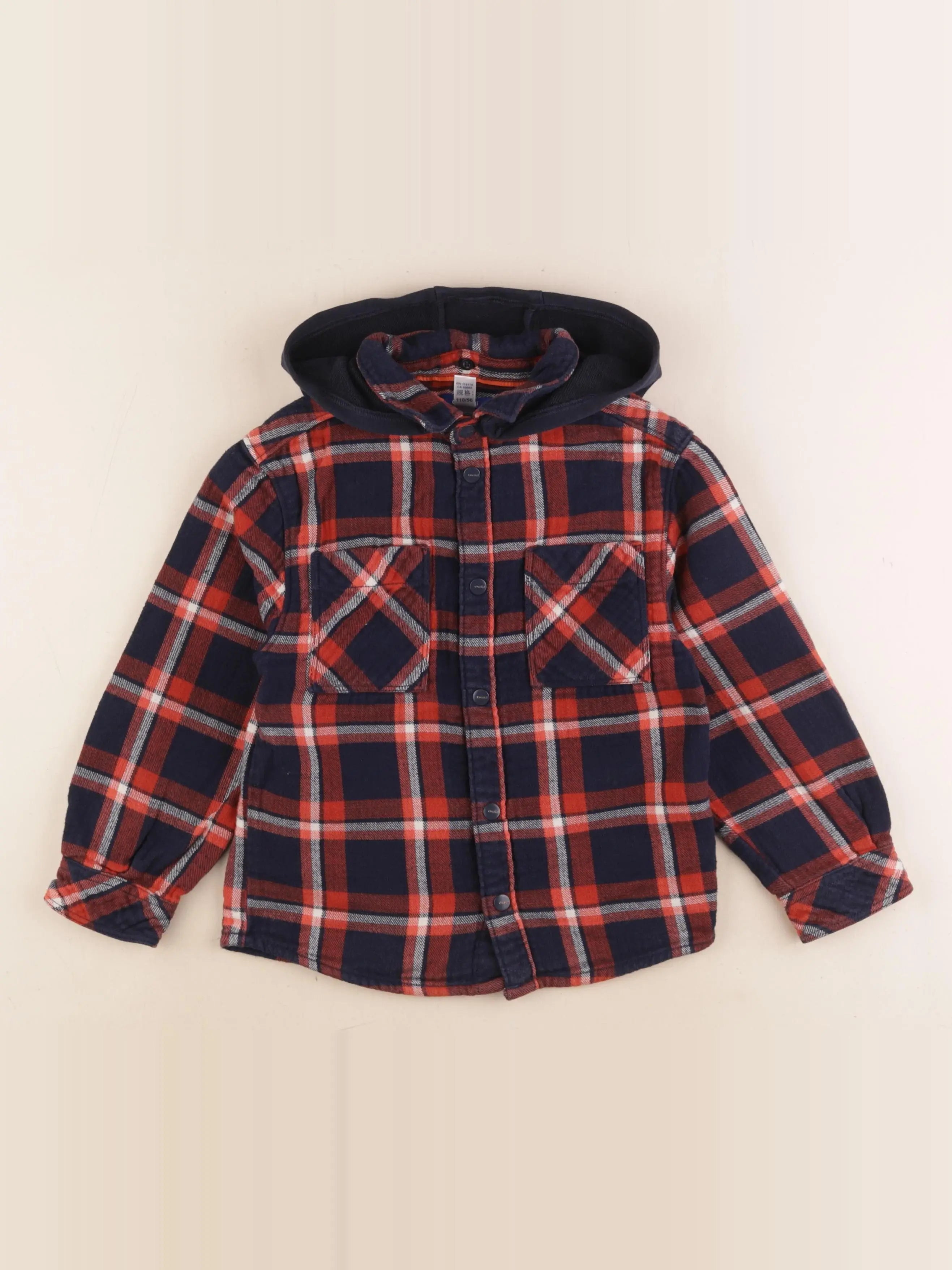 Okaidi - chemise bleu, orange - 5 ans