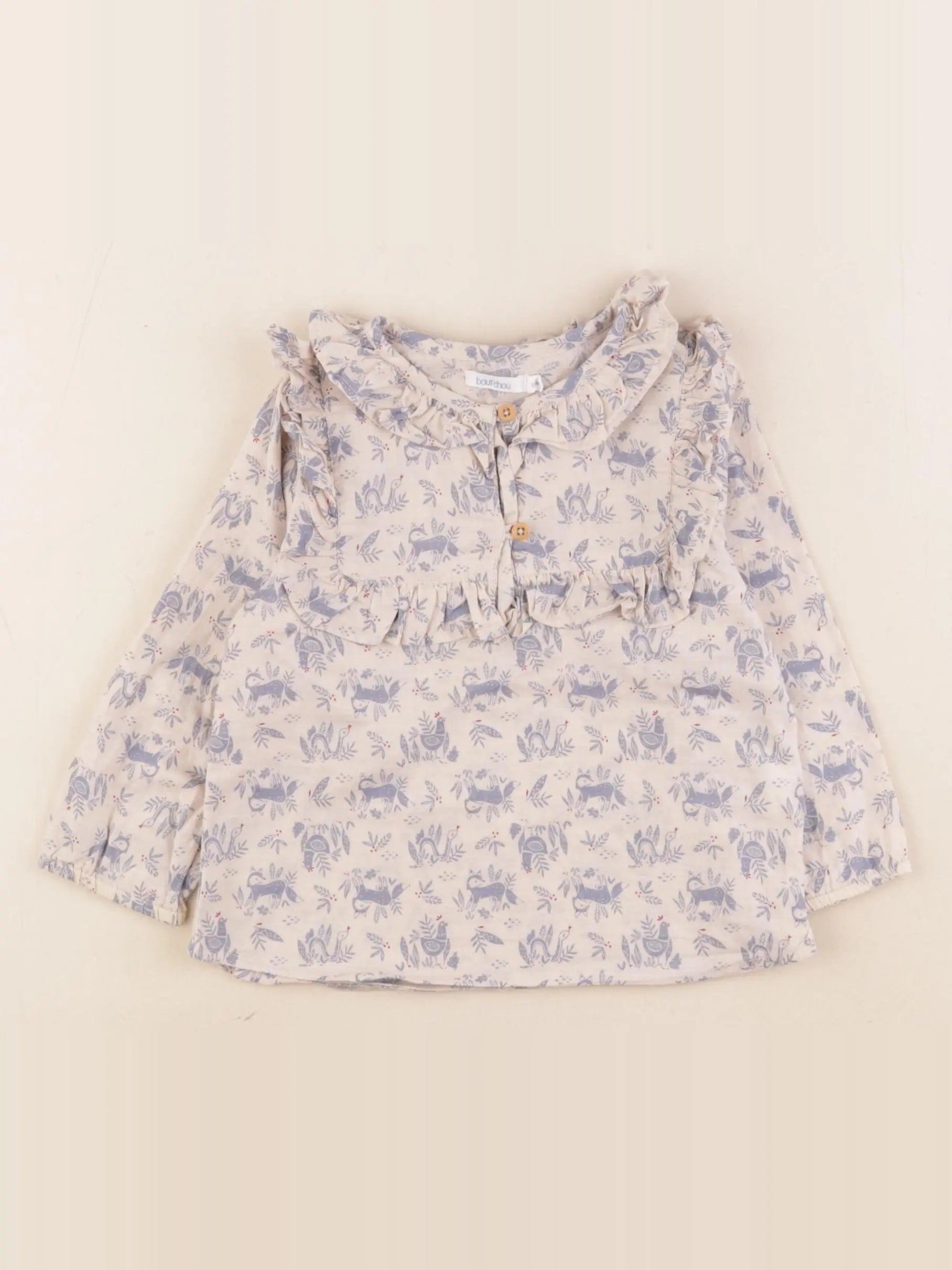 Boutchou - blouse bleu - 18 mois
