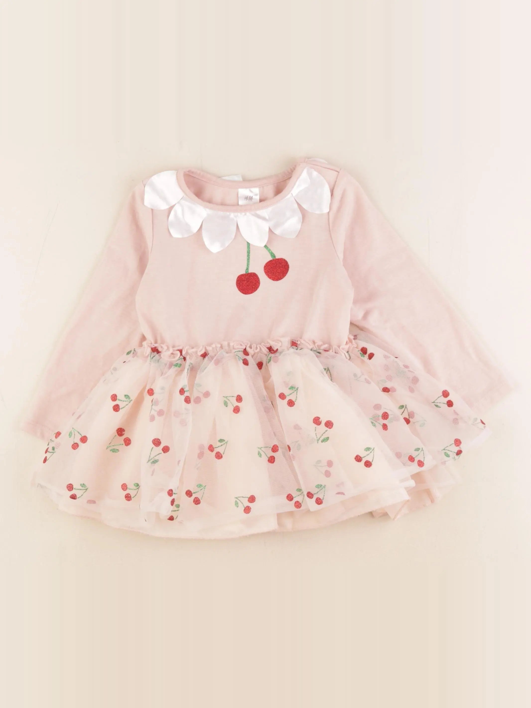 H&M - robe rose - 9/12 mois