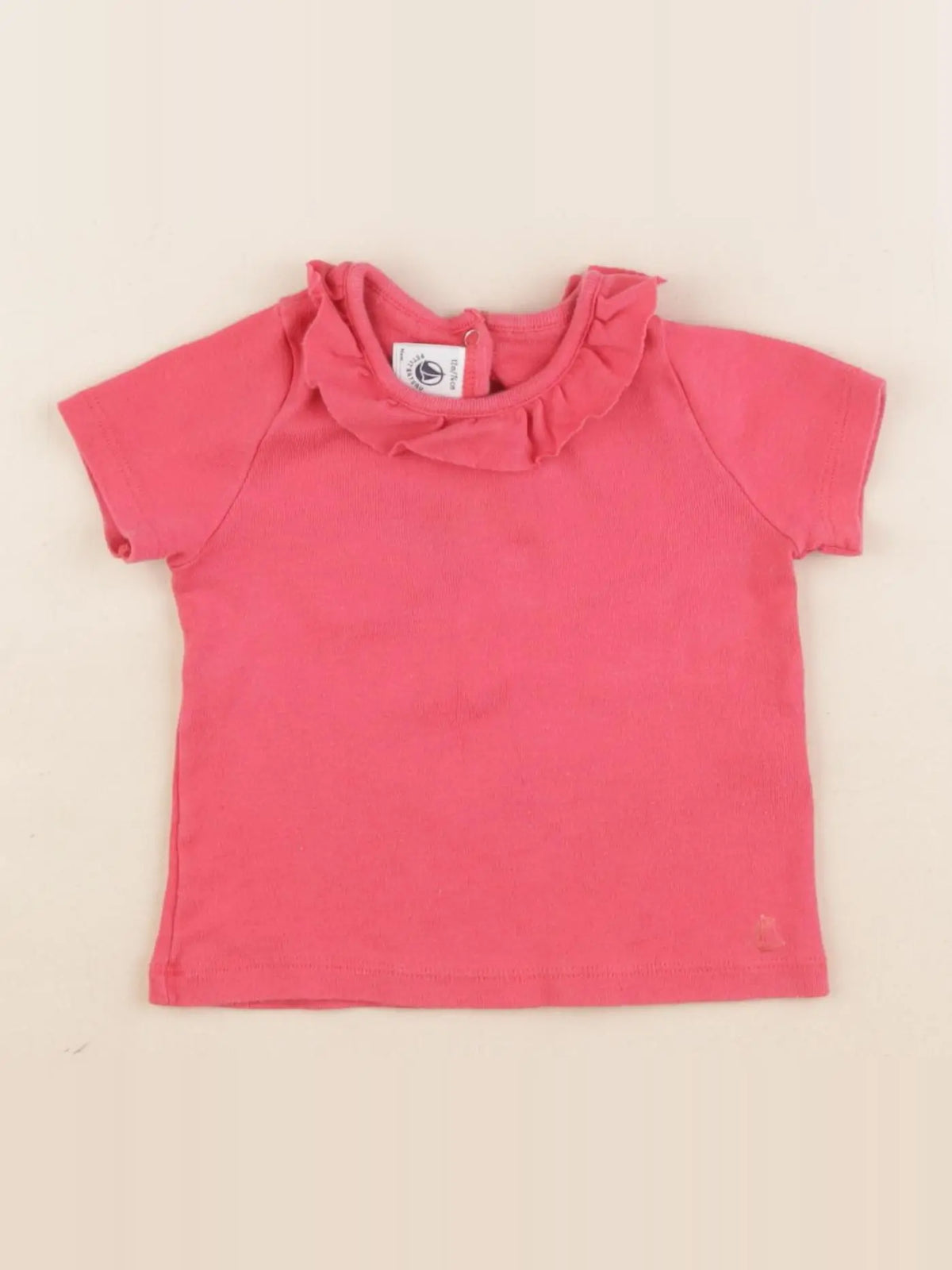 Petit Bateau - tee-shirt rose - 12 mois