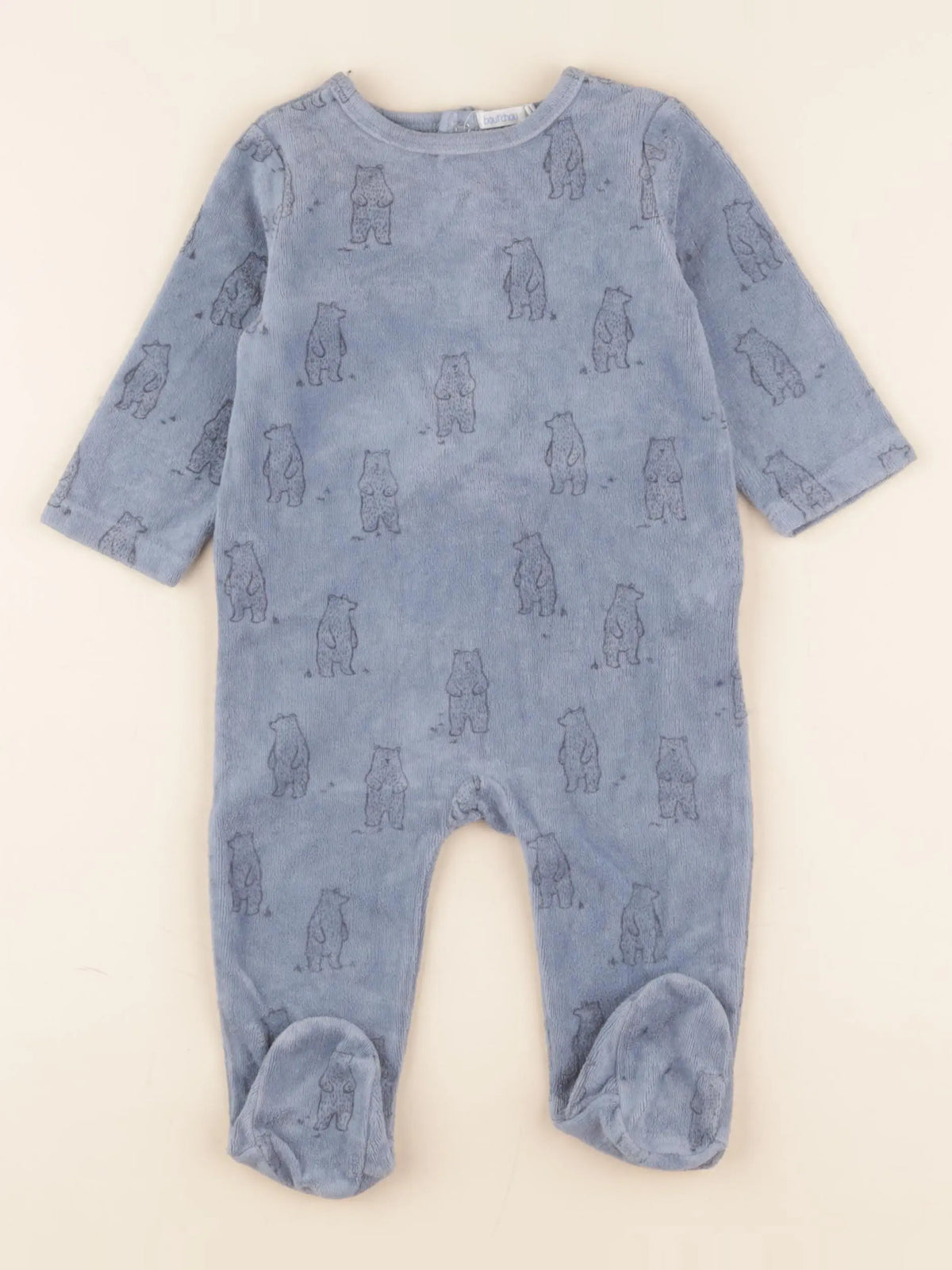 Boutchou - pyjama velours bleu - 6 mois