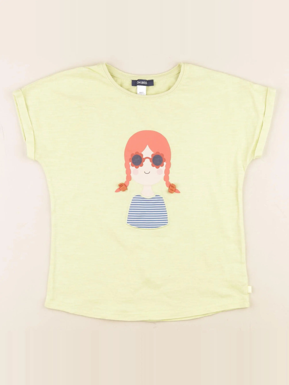 Okaidi - tee-shirt jaune - 8 ans