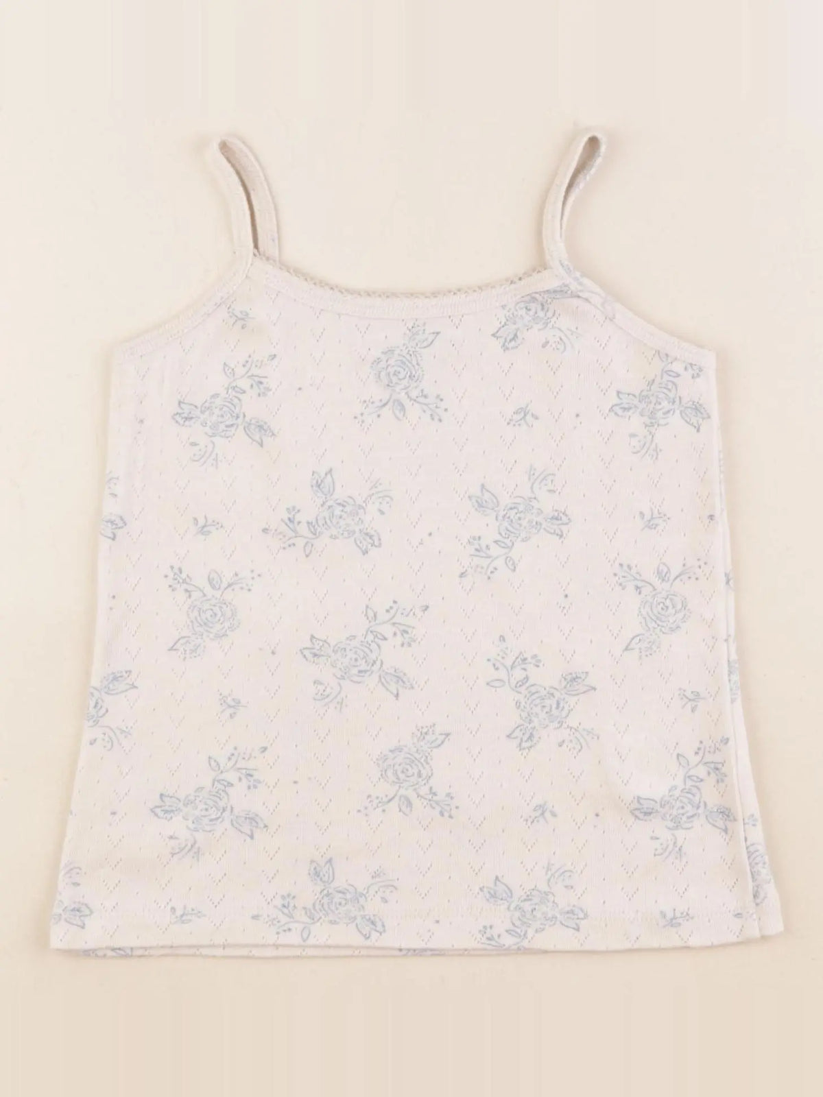 Emile et Ida - débardeur bleu, beige - 8 ans