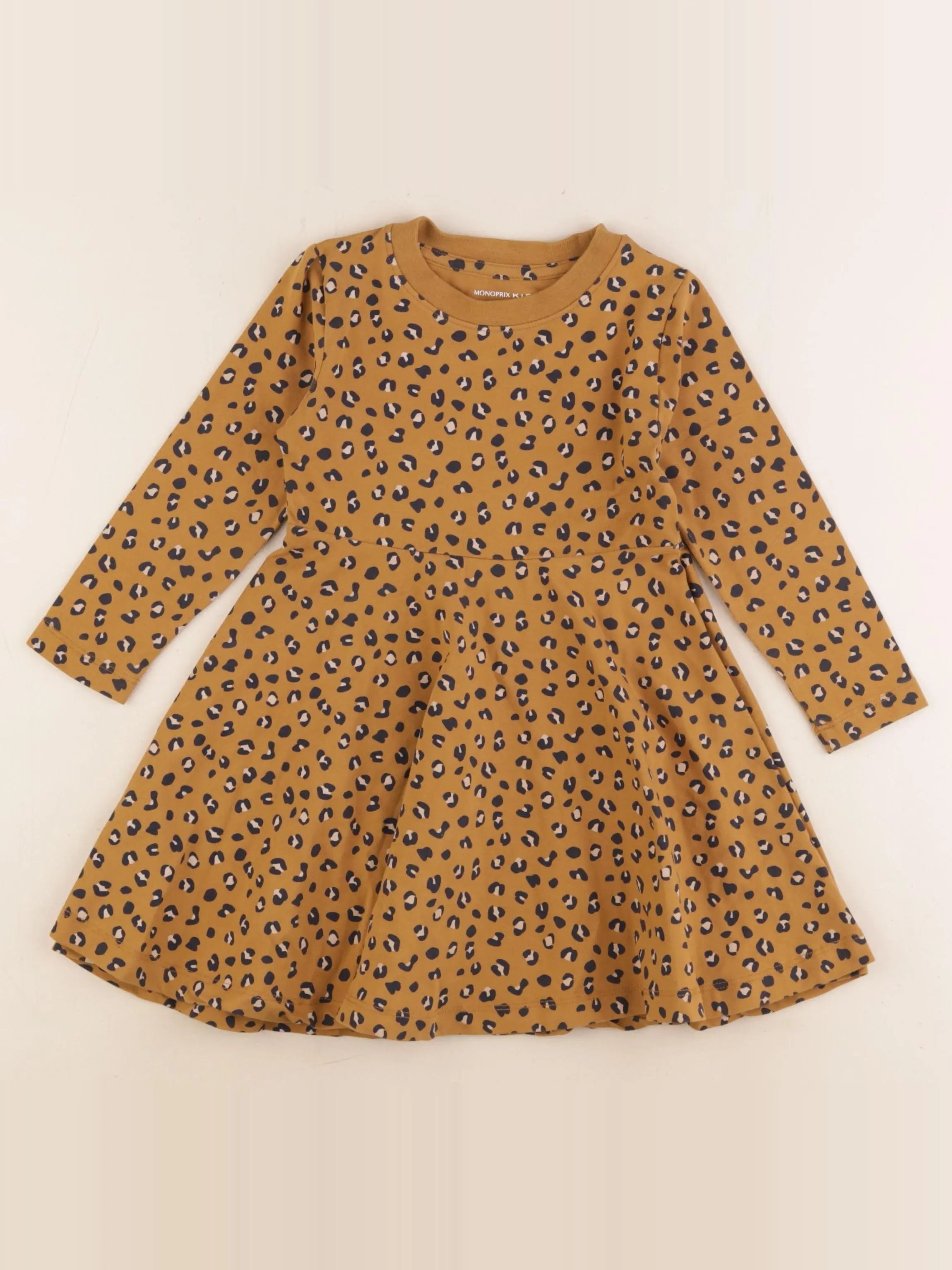 Monoprix - robe marron - 3 ans