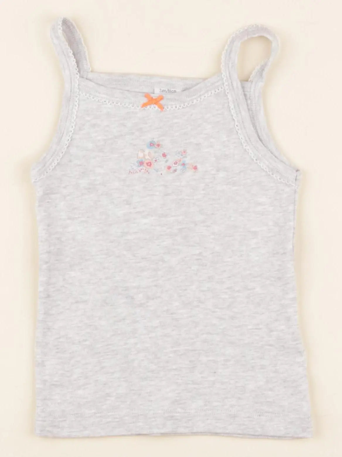 Petit Bateau - maillot de corps gris - 2 ans
