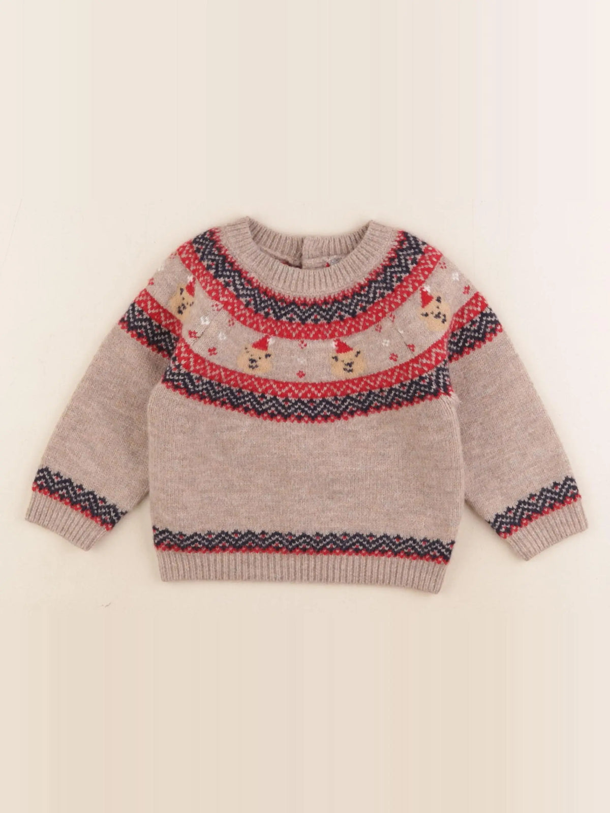 Boutchou - pull beige - 12 mois