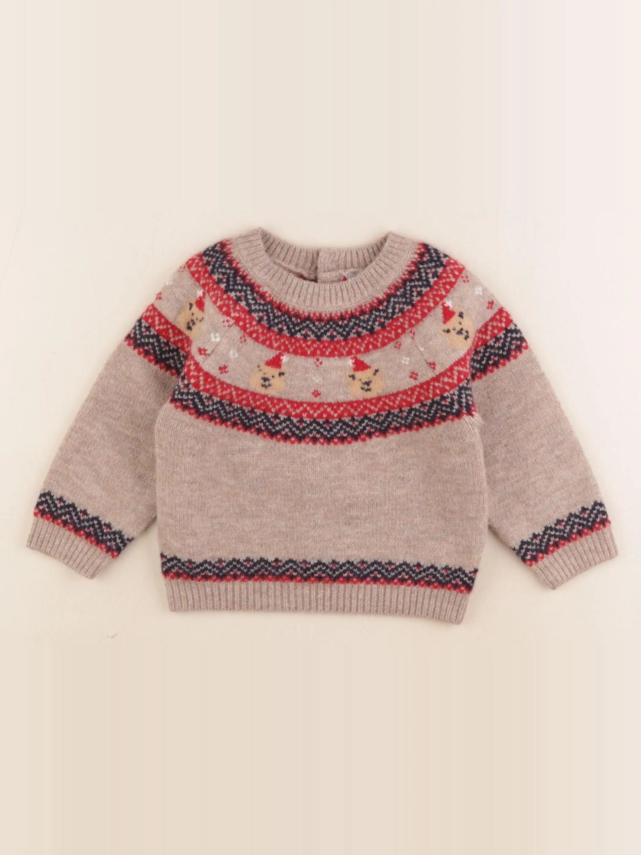 Boutchou - pull beige - 12 mois