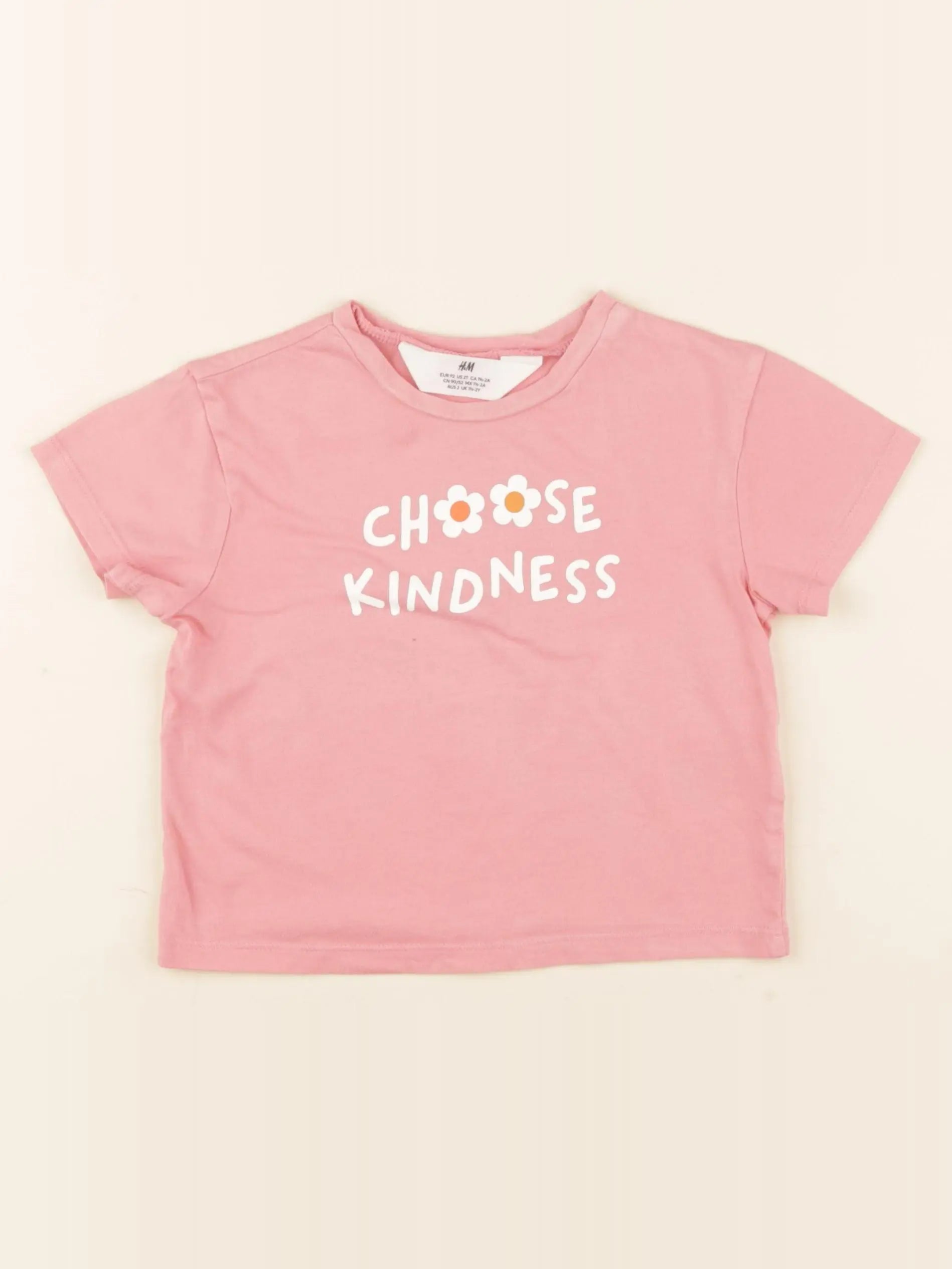 H&M - tee-shirt rose - 18/24 mois
