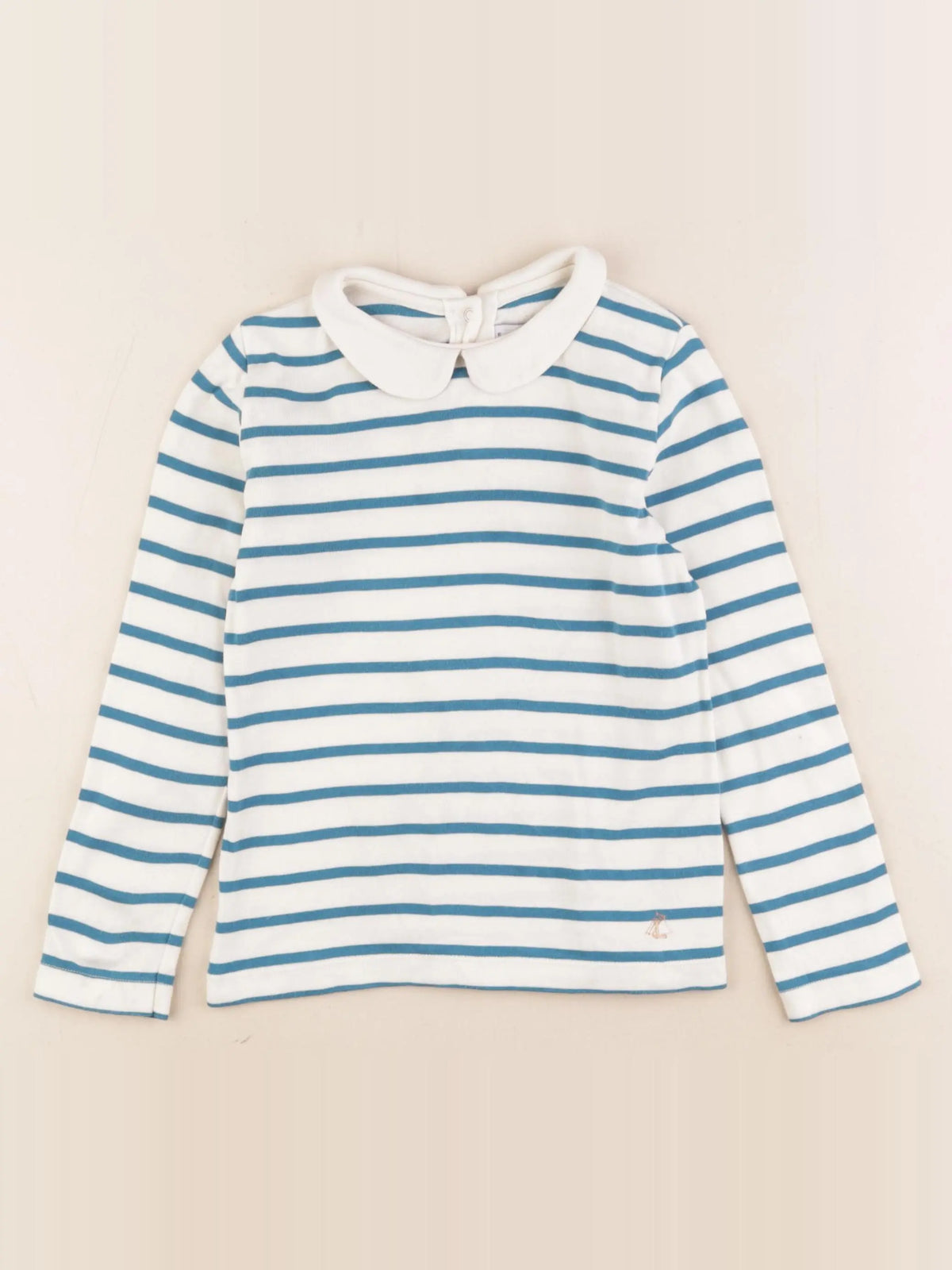 Petit Bateau - tee-shirt beige, bleu - 5 ans