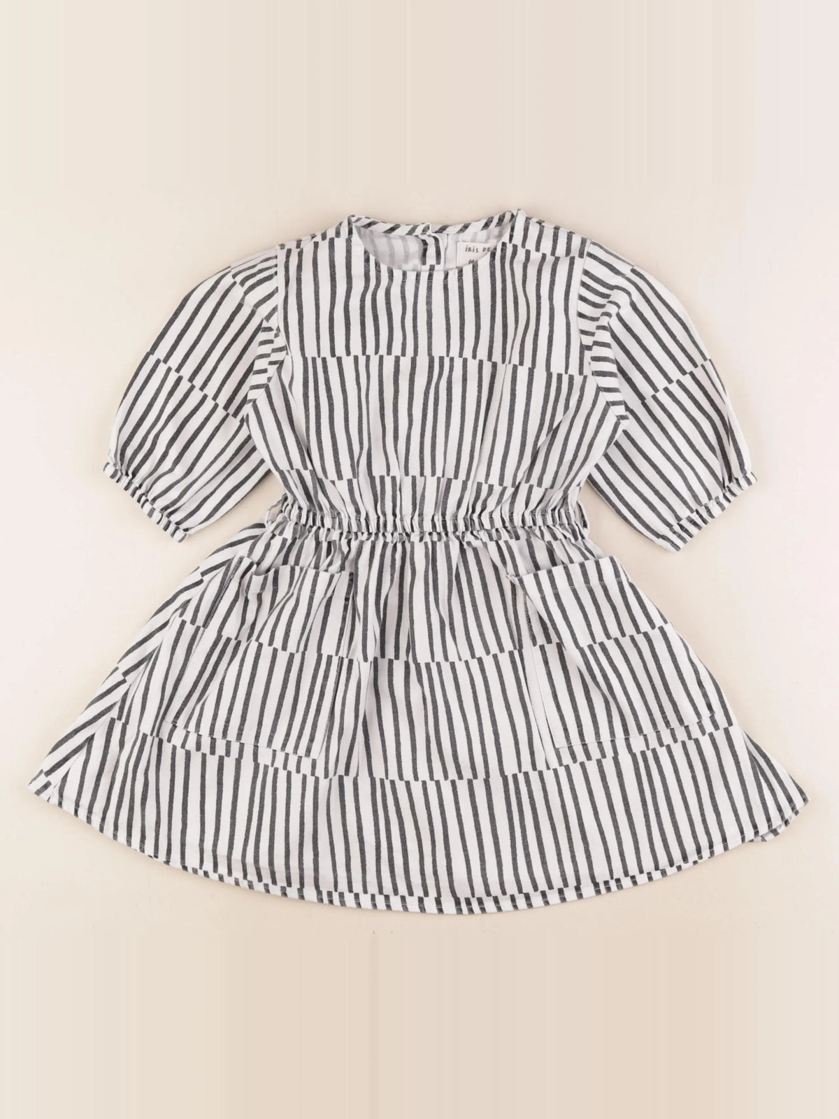 Monoprix - robe blanc, noir - 3/4 ans
