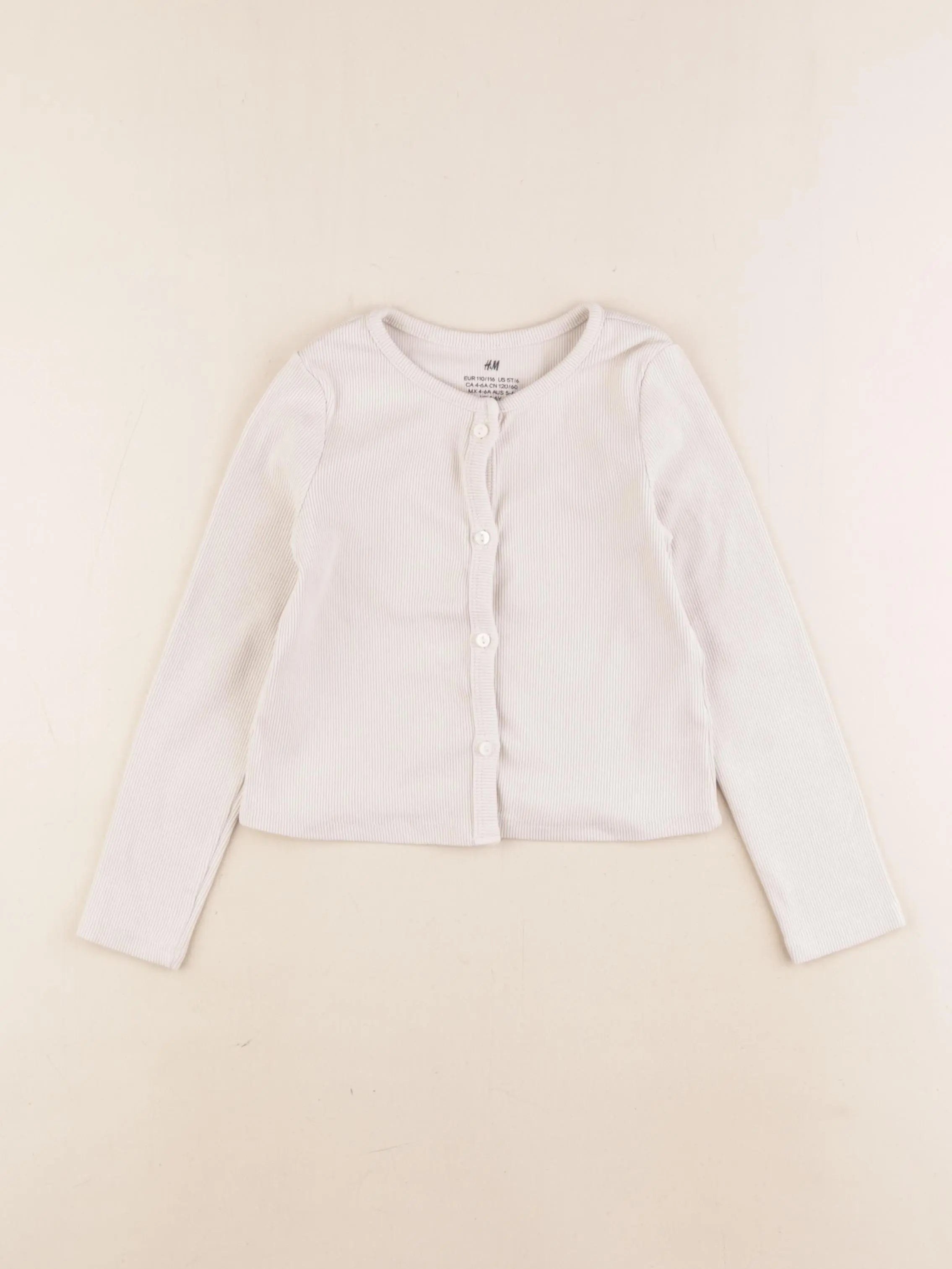 H&M - tee-shirt beige - 5/6 ans