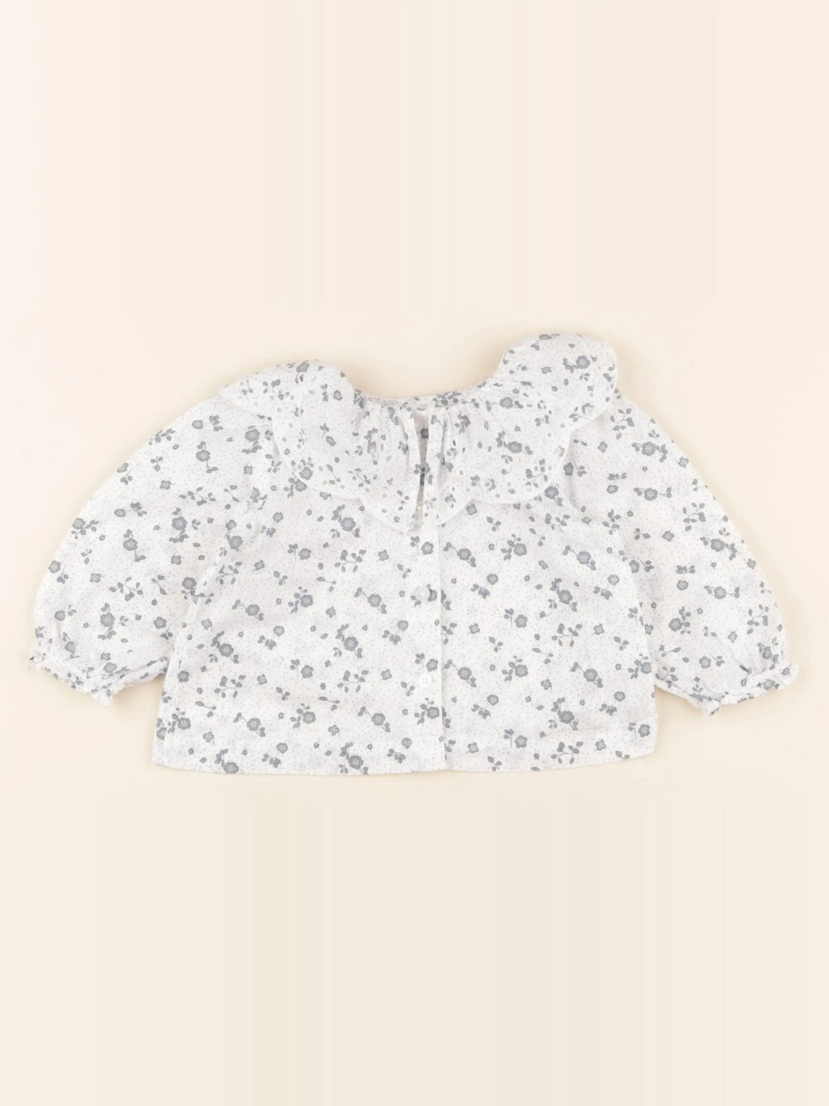 Mango - blouse bleu - 3/6 mois