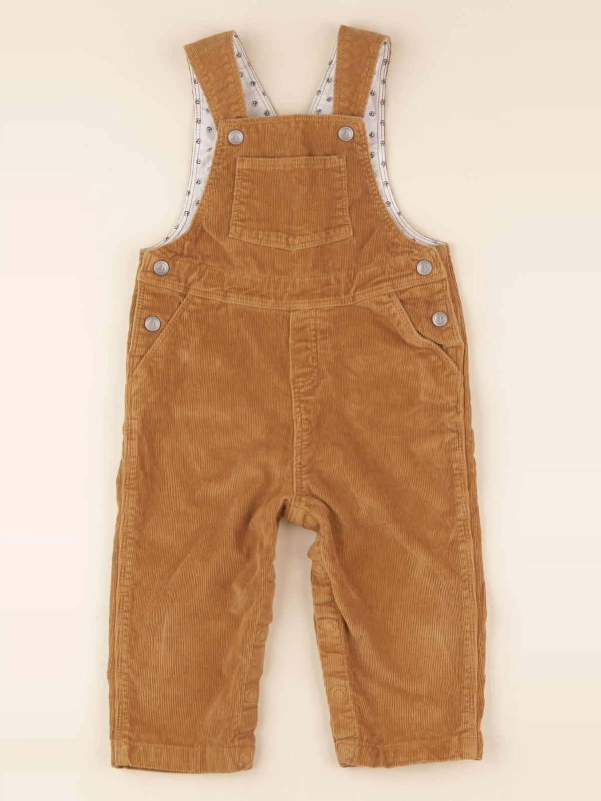 Petit Bateau - salopette marron - 12 mois
