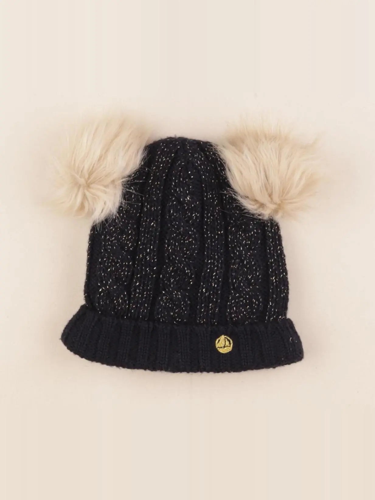 Petit Bateau - bonnet bleu, or - 6/8 ans