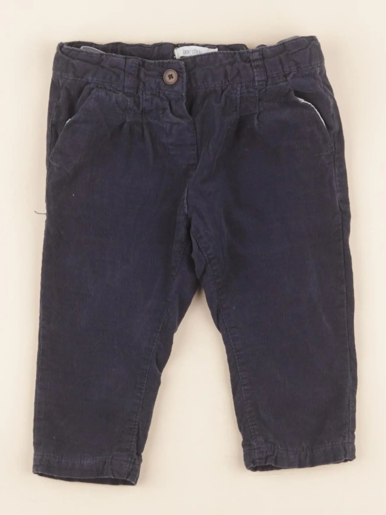 Boutchou - pantalon doublé bleu - 6 mois