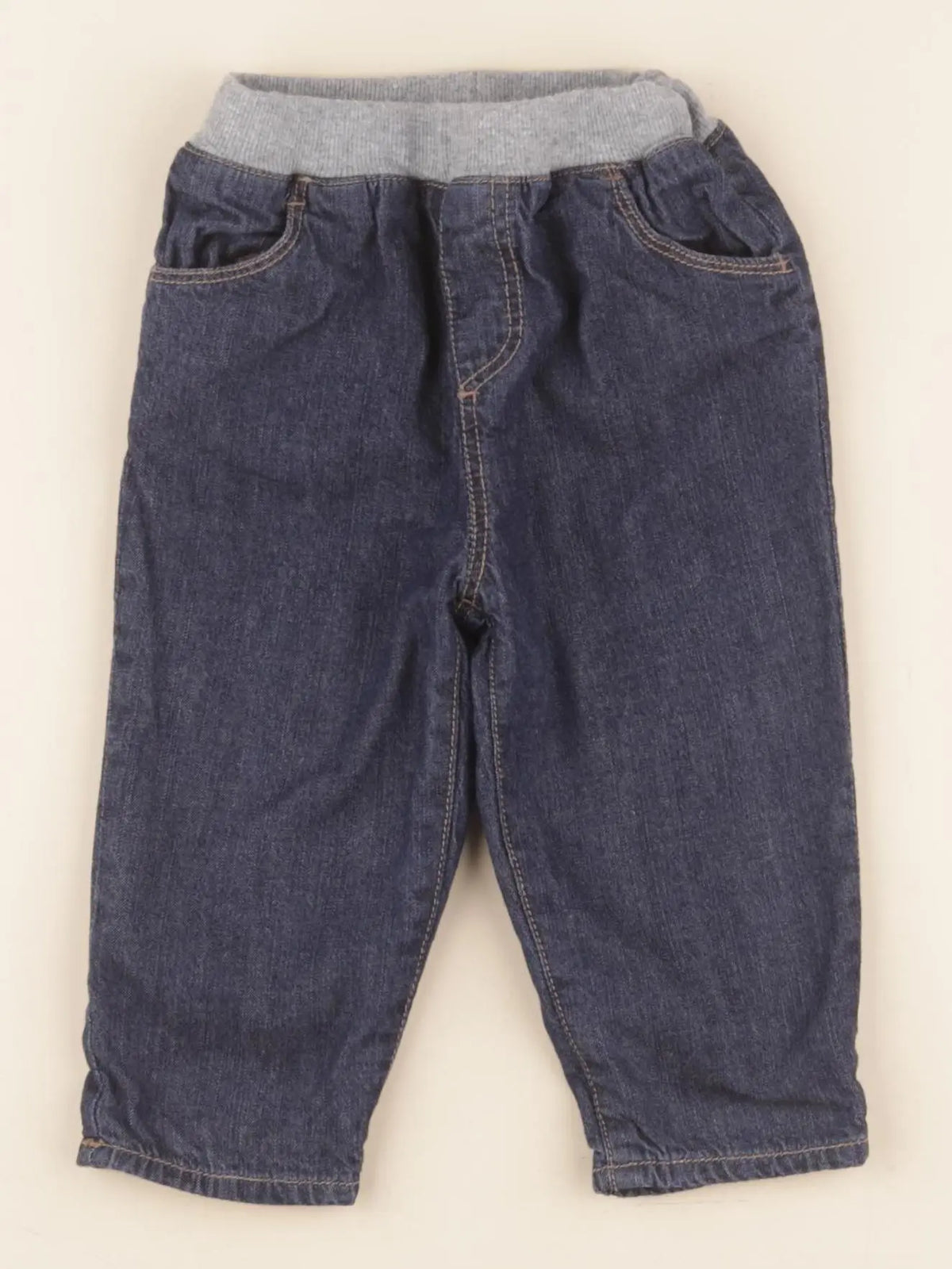 Boutchou - jean doublé bleu - 9 mois