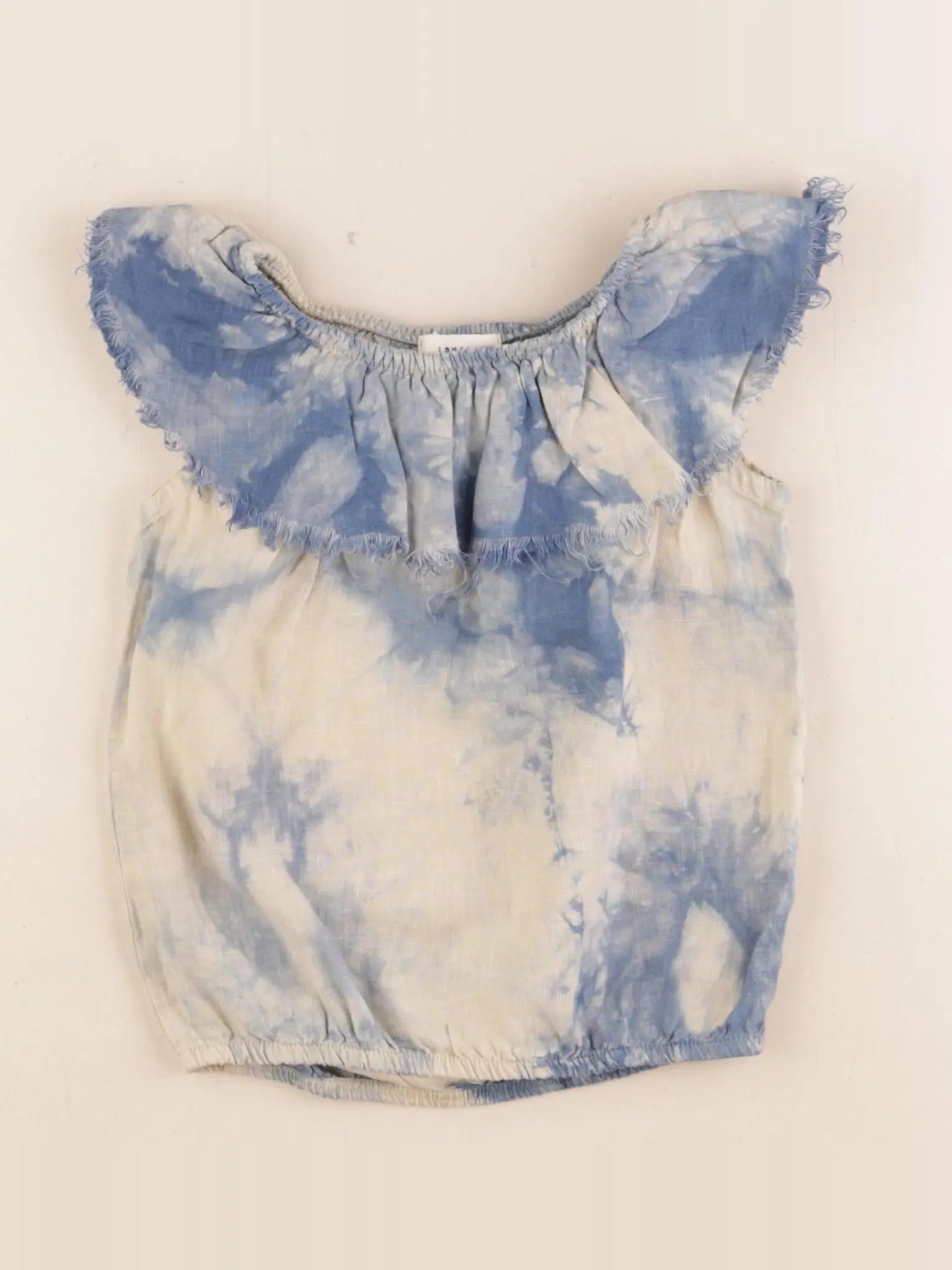 Longlivethequeen - blouse bleu, beige - 4 ans