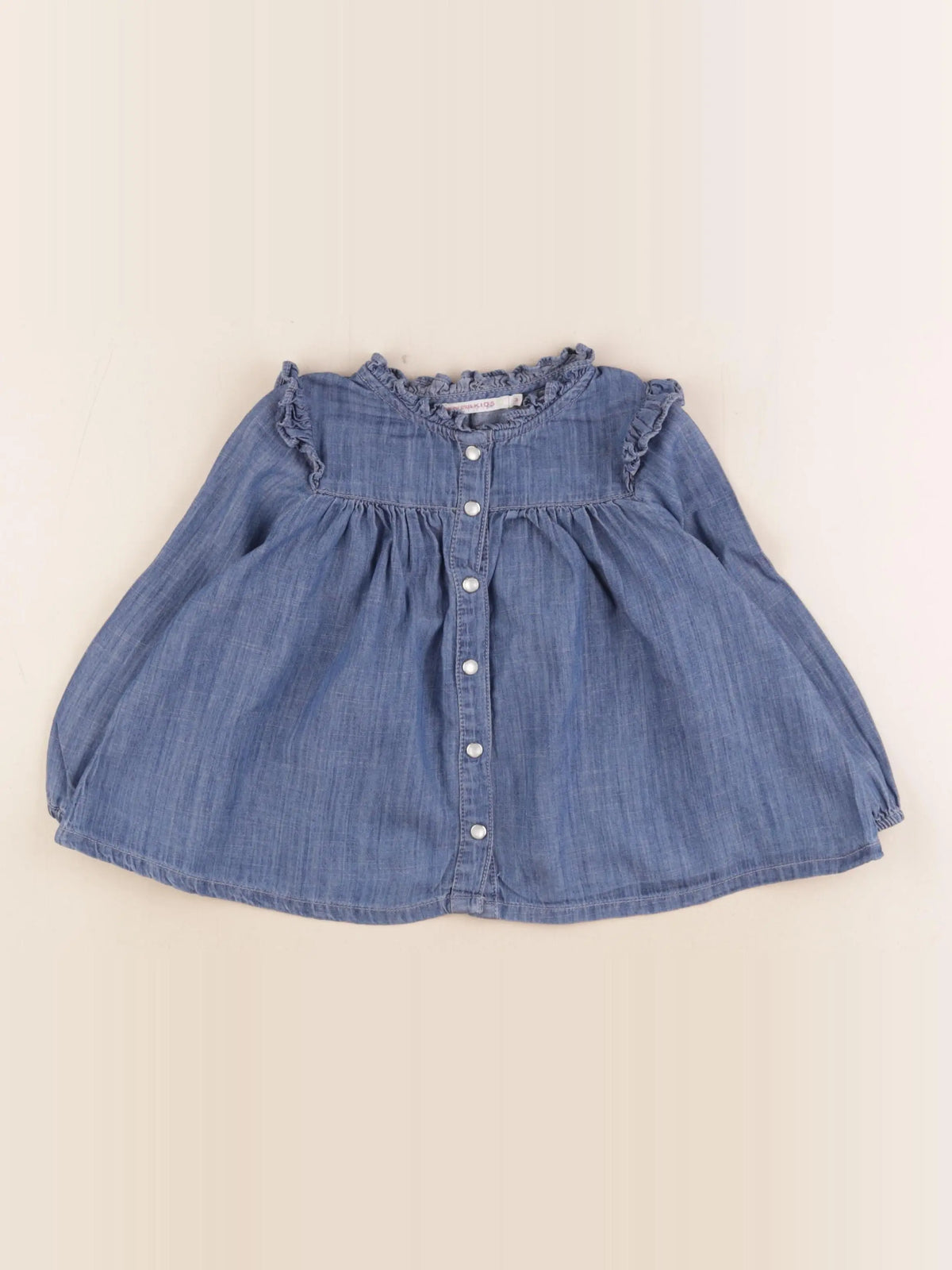Monoprix - blouse bleu - 3 ans