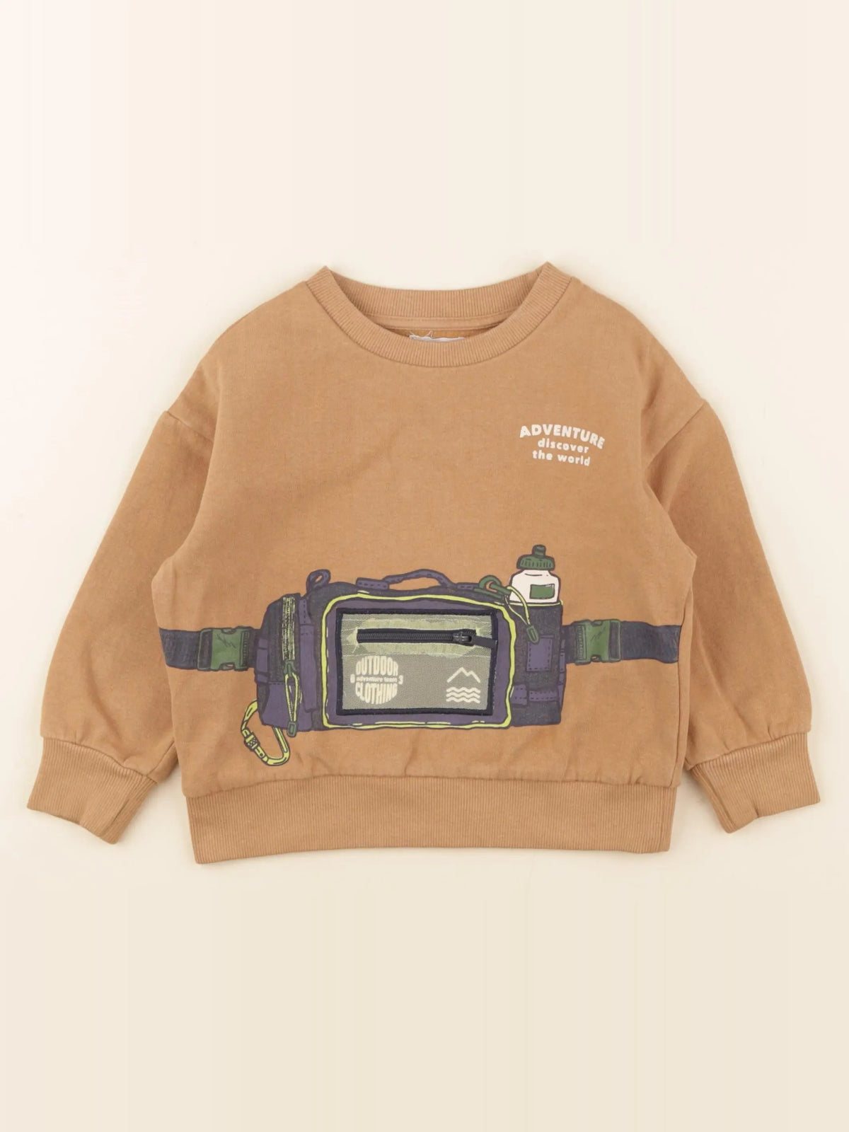 Vertbaudet - sweat marron - 3 ans
