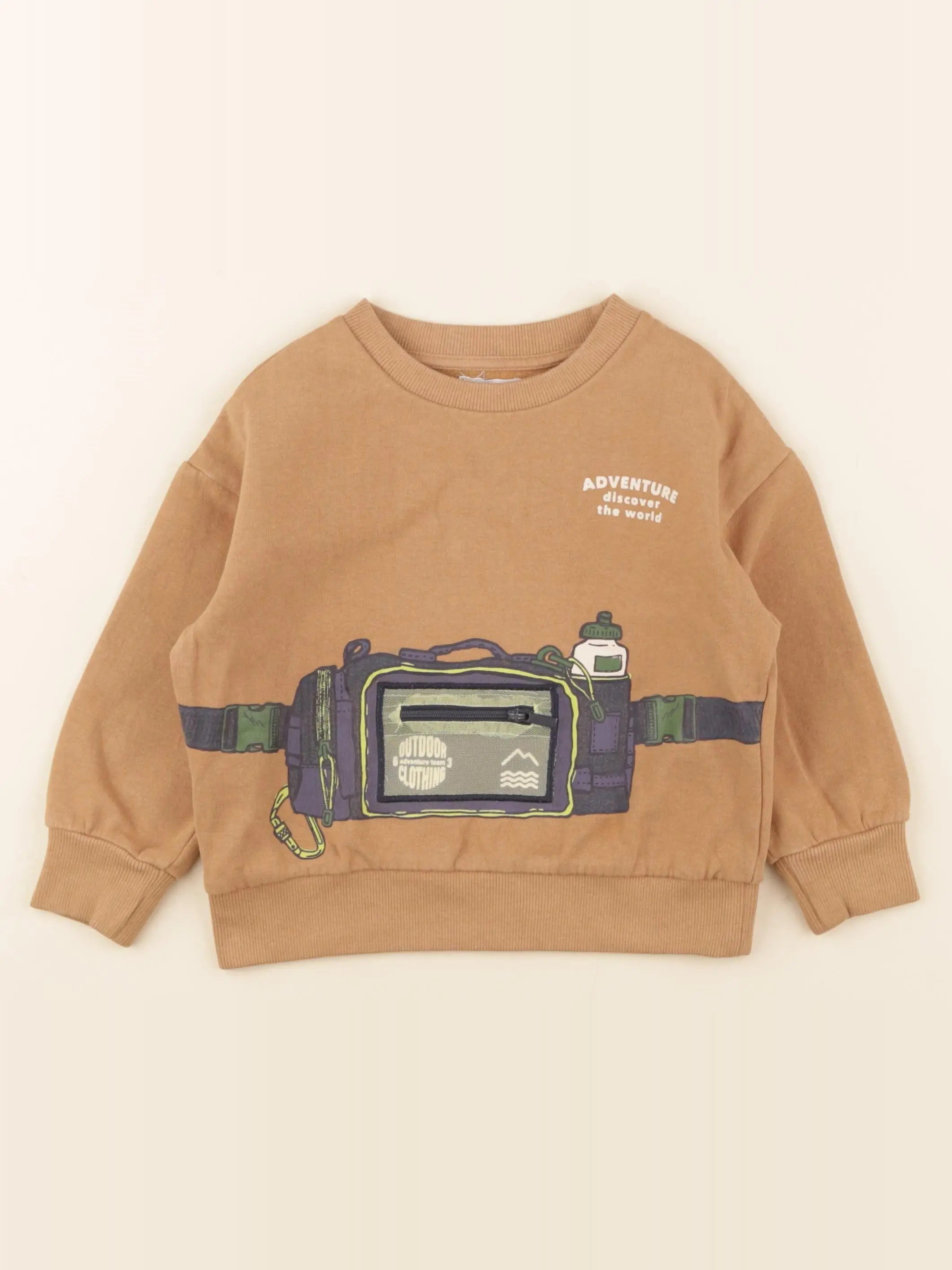 Vertbaudet - sweat marron - 3 ans