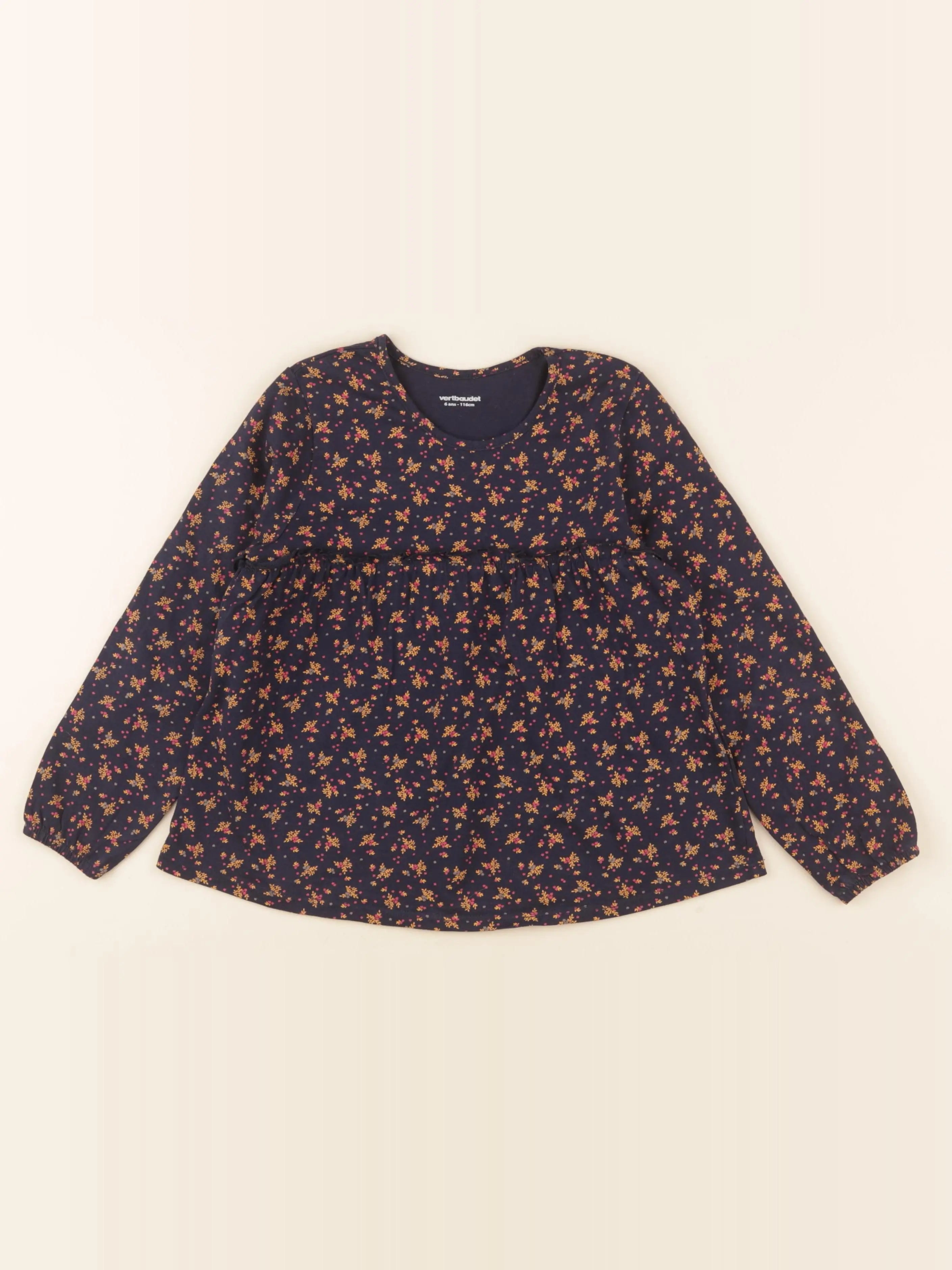Vertbaudet - tee-shirt bleu - 6 ans