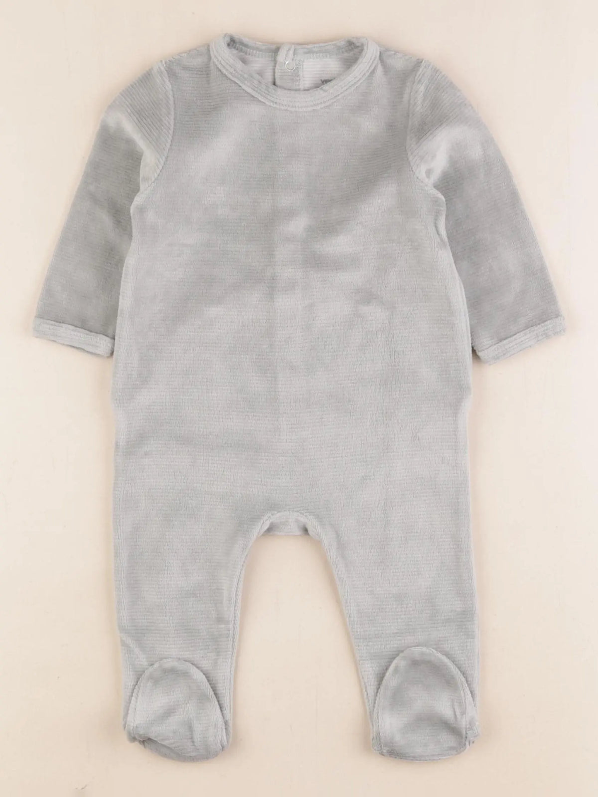 Vertbaudet - pyjama velours vert - 6 mois