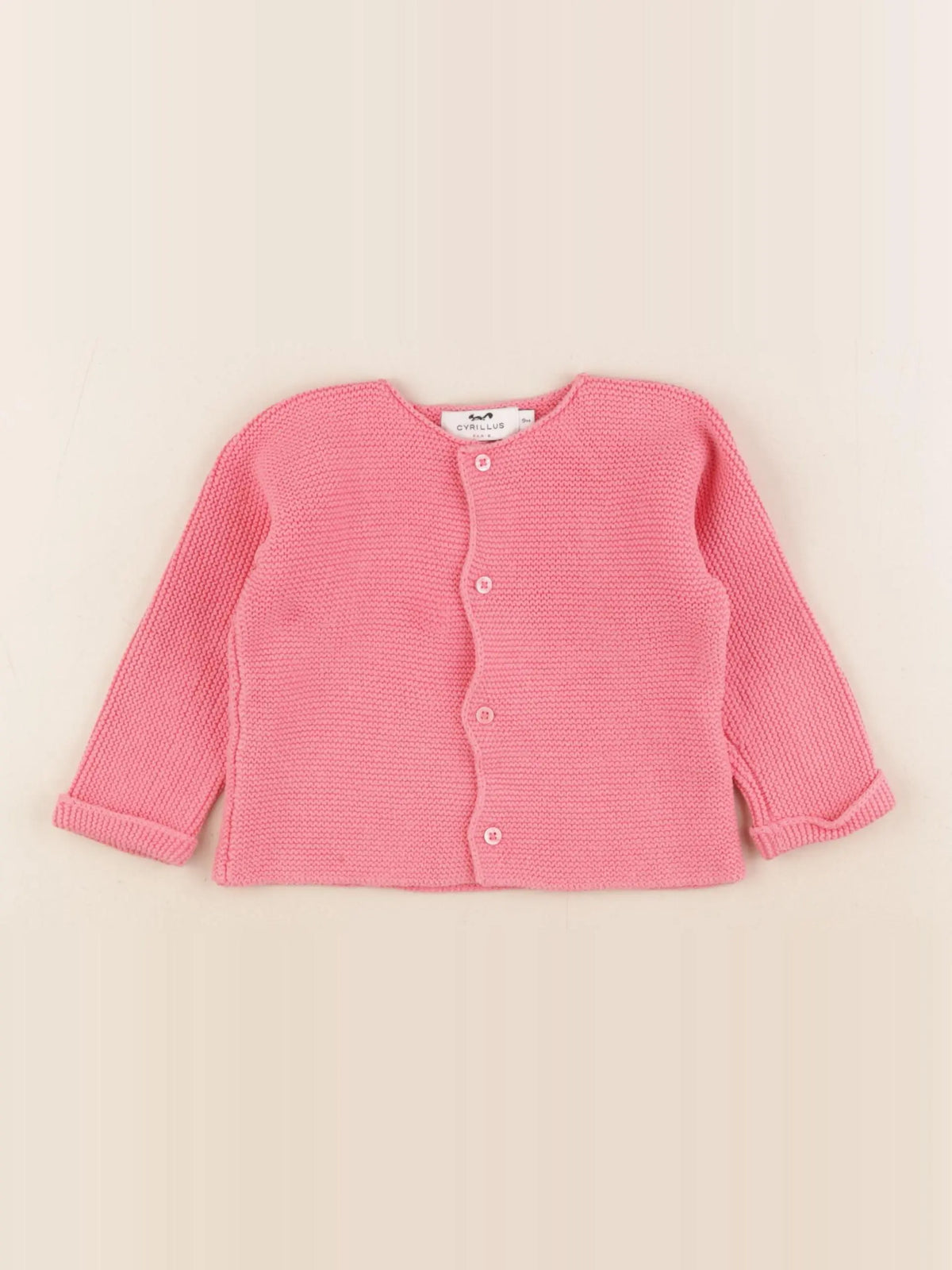 Cyrillus - gilet rose - 9 mois