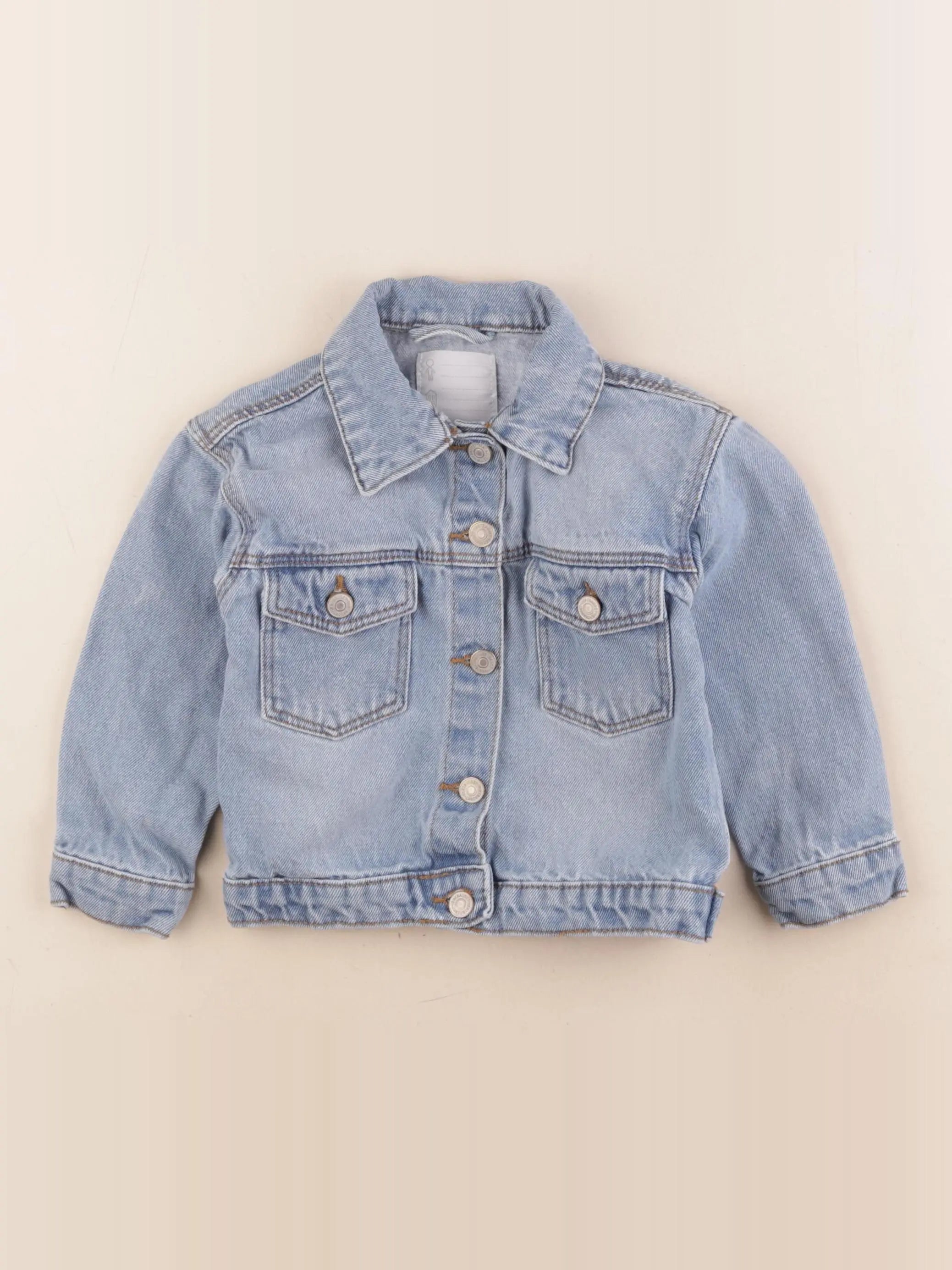 Vertbaudet - veste imprimé au dos bleu - 3 ans