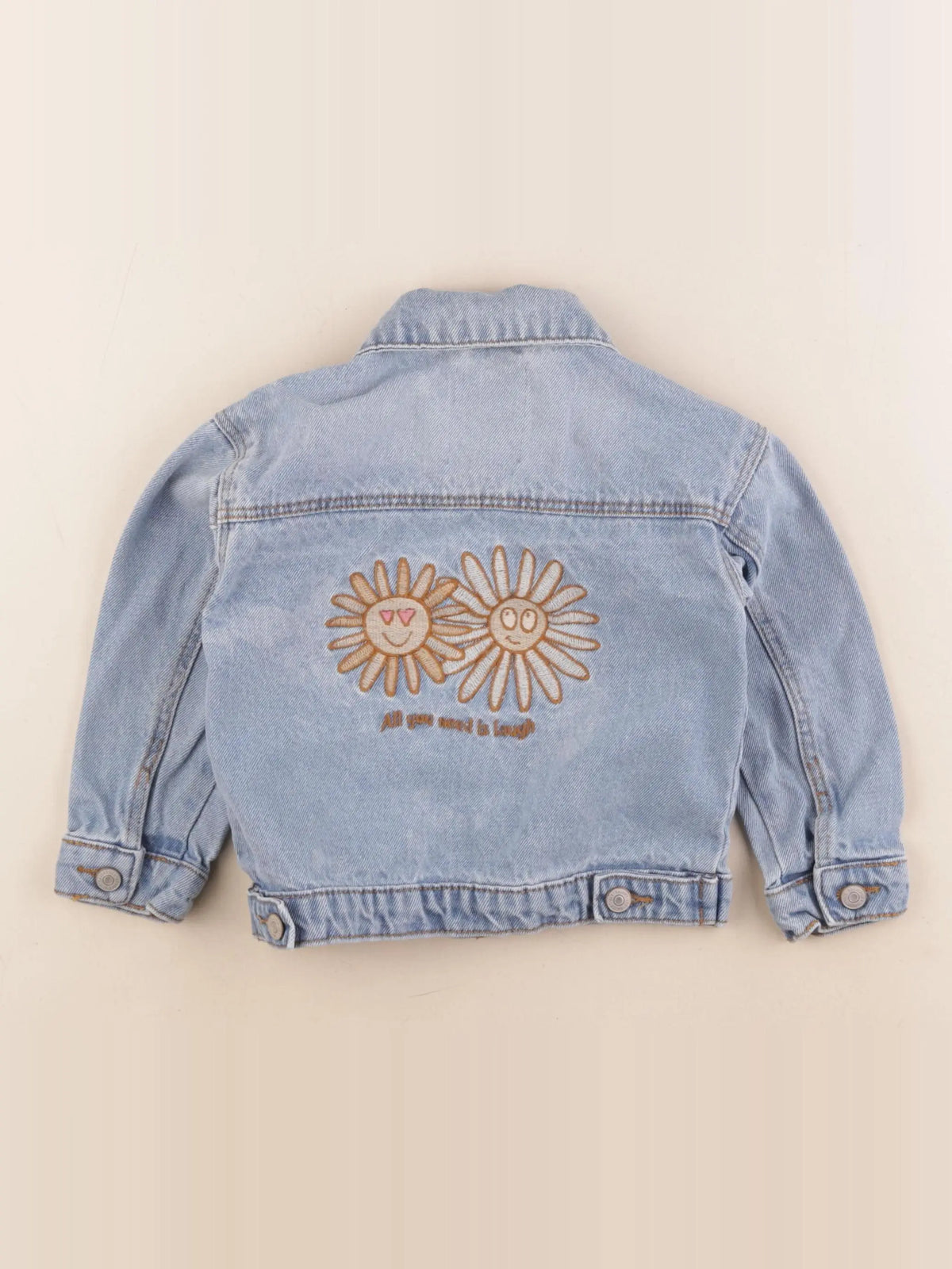 Vertbaudet - veste imprimé au dos bleu - 3 ans