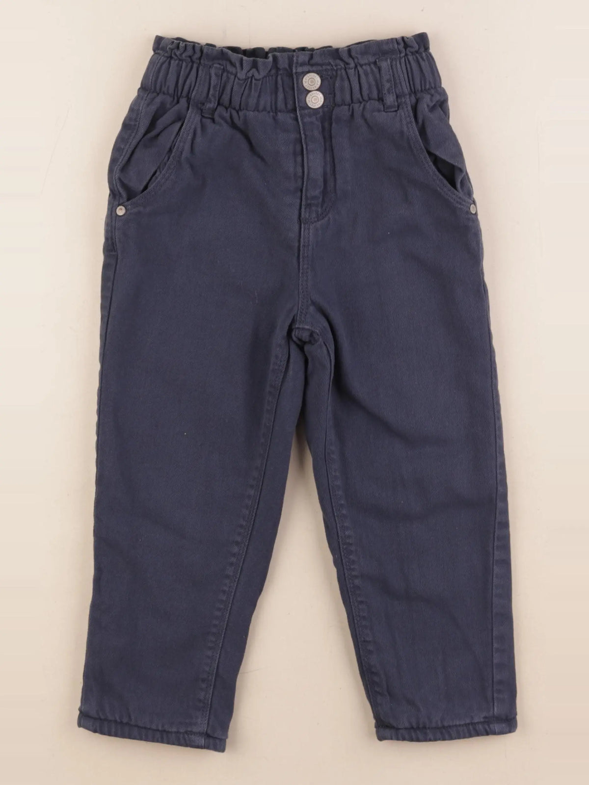 Vertbaudet - pantalon doublé bleu - 4 ans