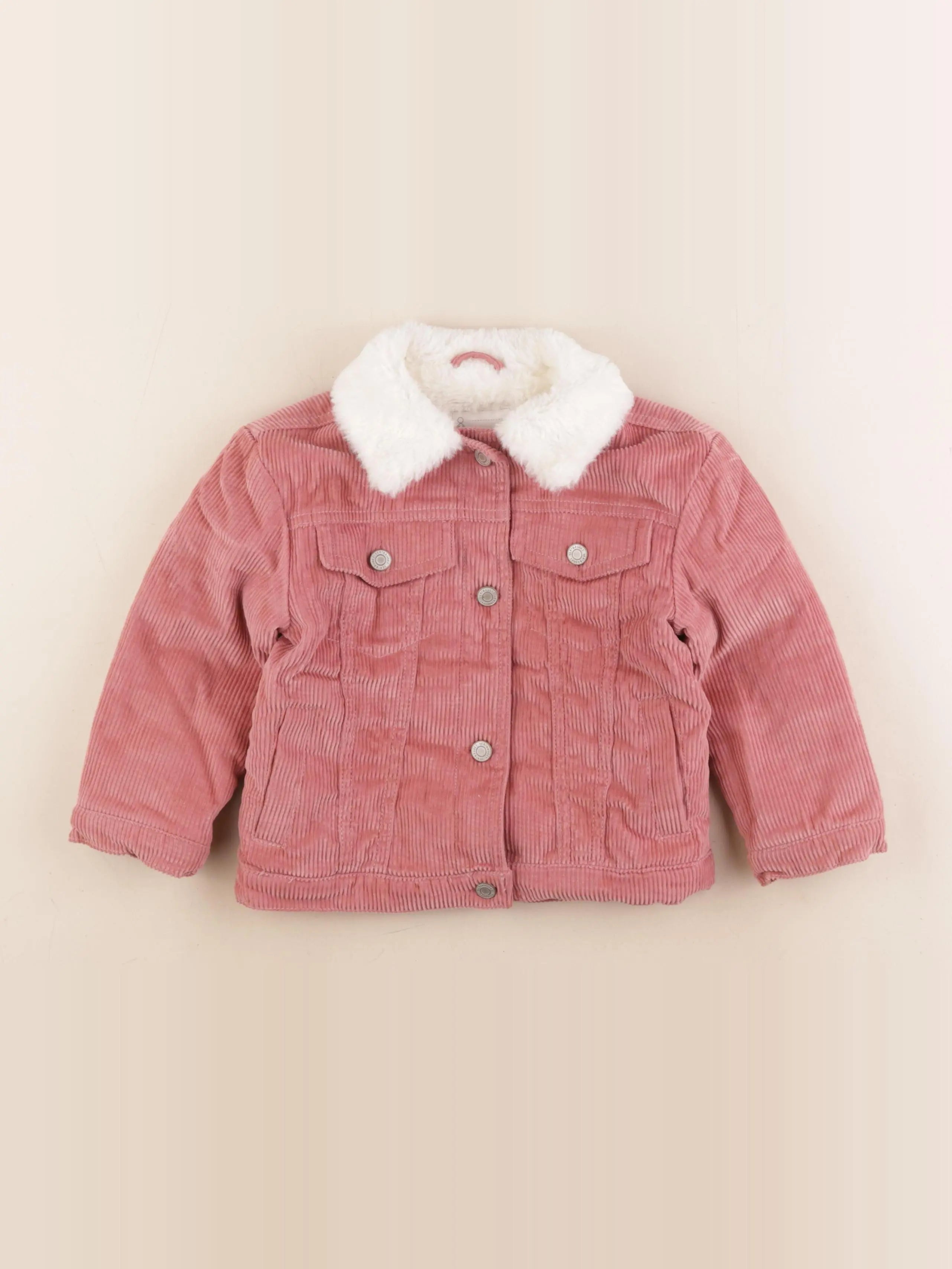 Vertbaudet - veste doublé rose - 4 ans