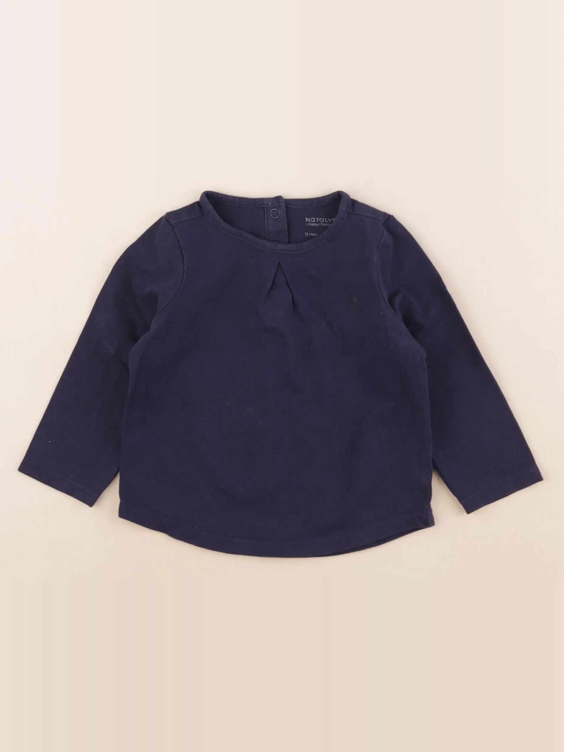 Natalys - tee-shirt bleu - 12 mois