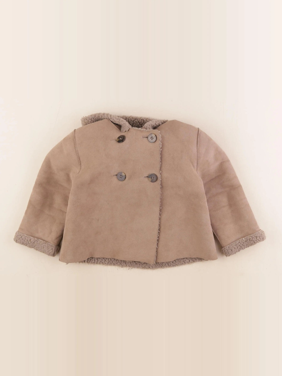 Mango - veste doublé marron - 18/24 mois
