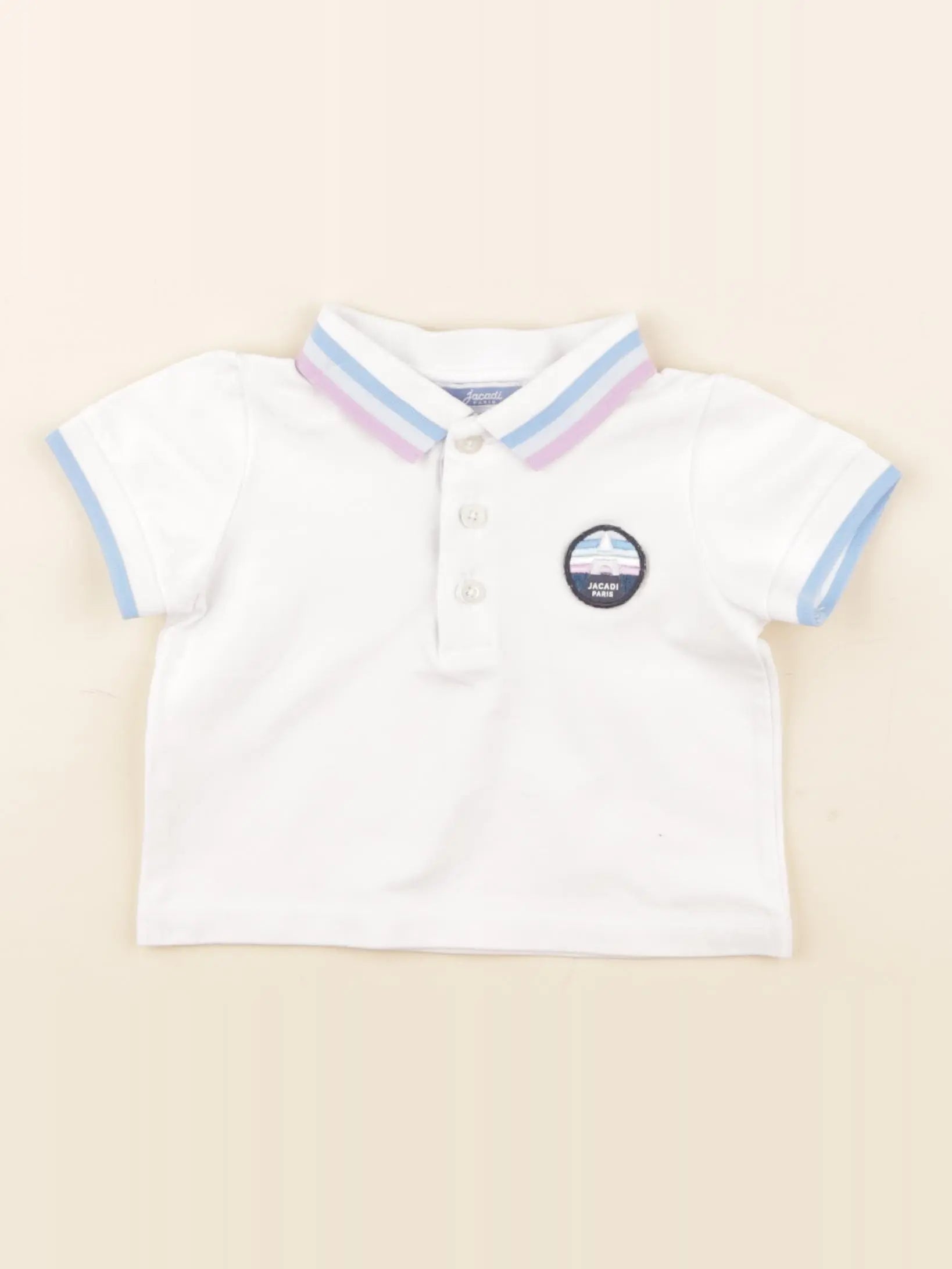 Jacadi - polo blanc - 6 mois