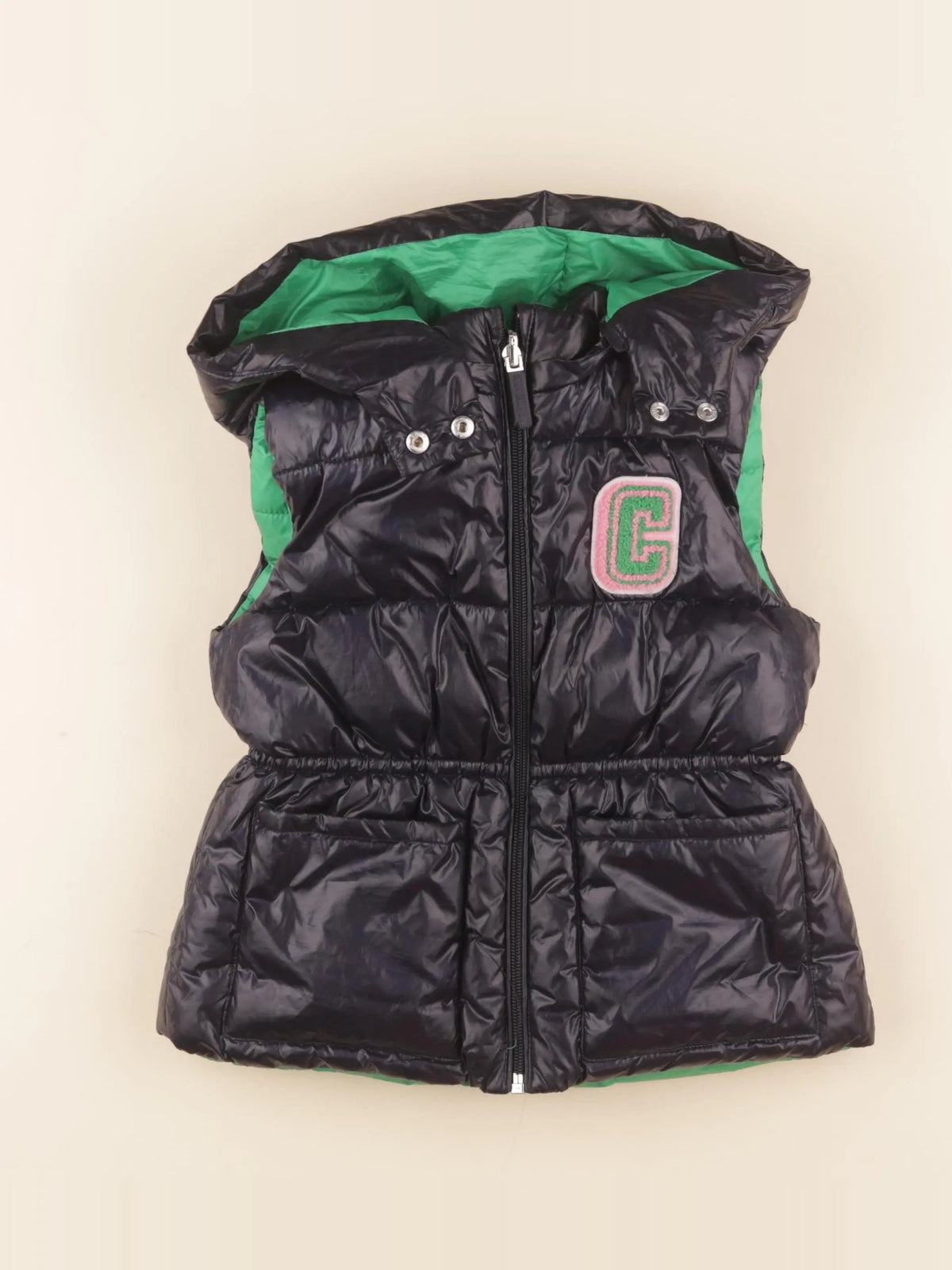 Jacadi - doudoune réversible bleu, vert - 6 ans
